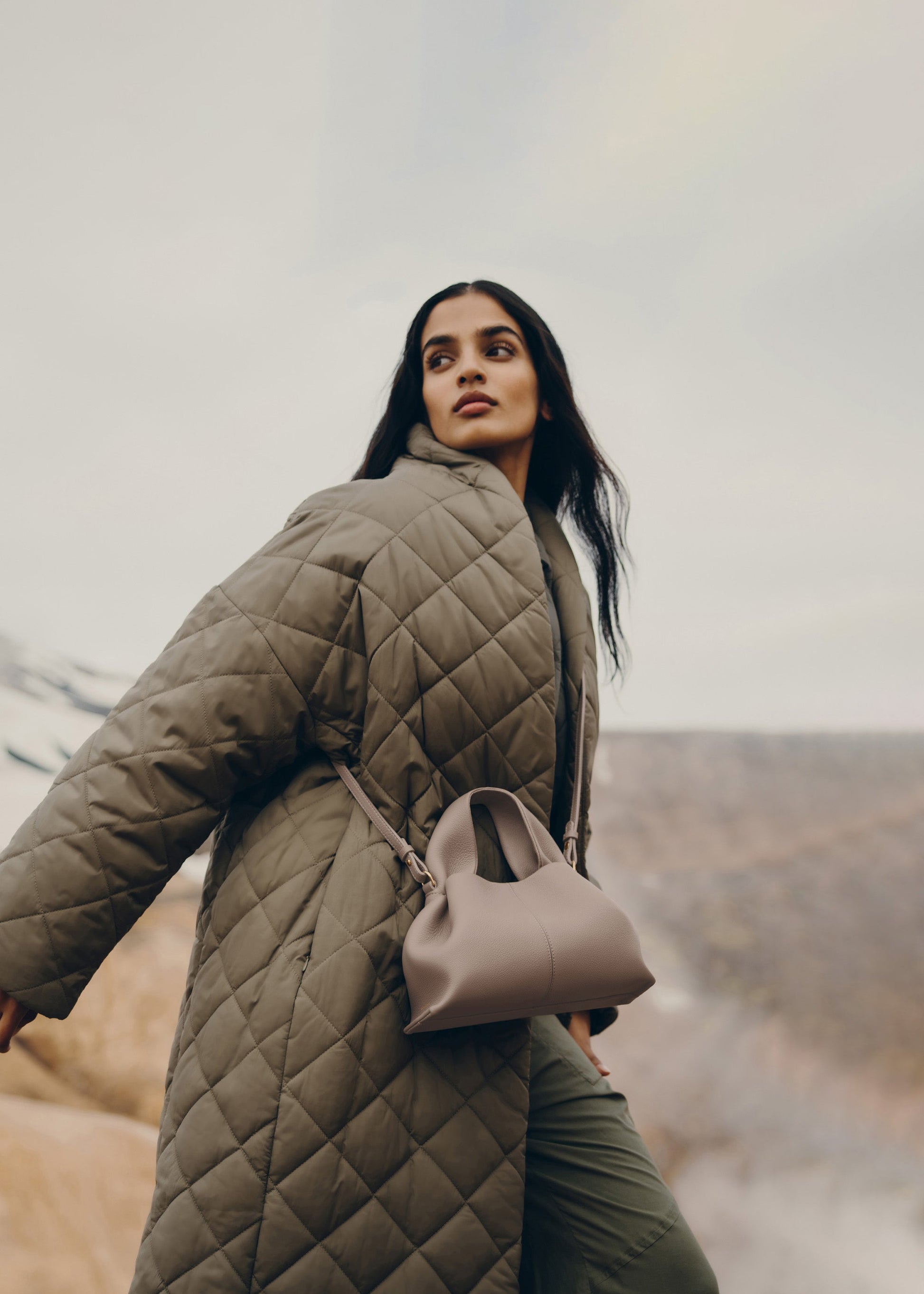 Minoa Small El Çantası - Kum beji