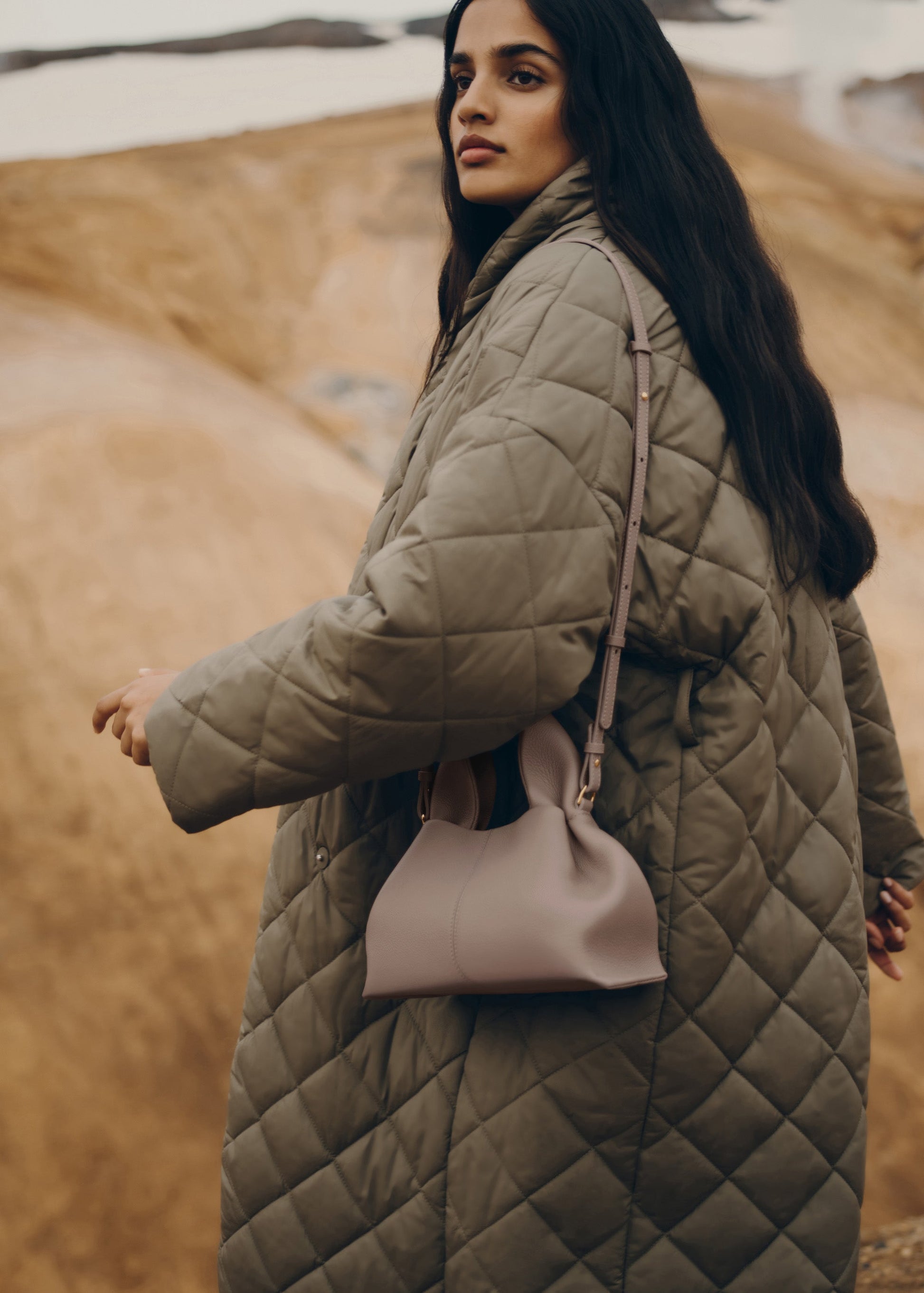 Minoa Small El Çantası - Kum beji