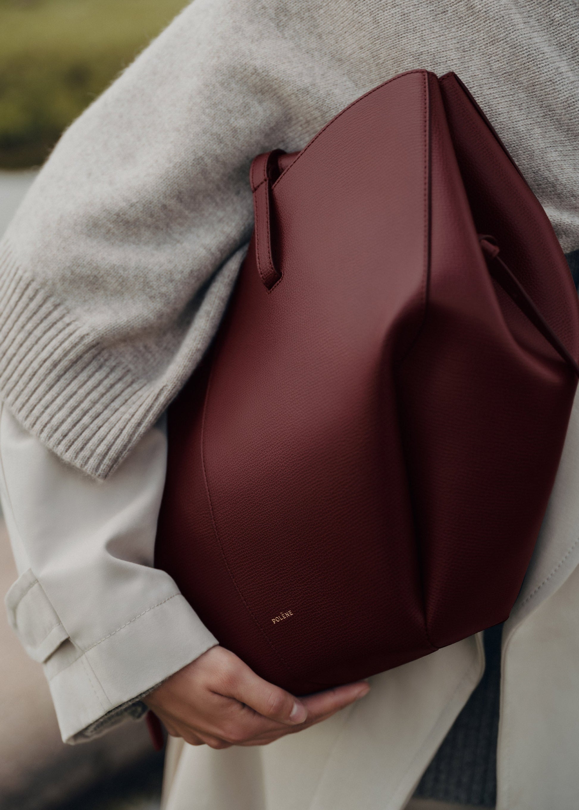 Cirelle Tote Çanta - Vişne kırmızısı