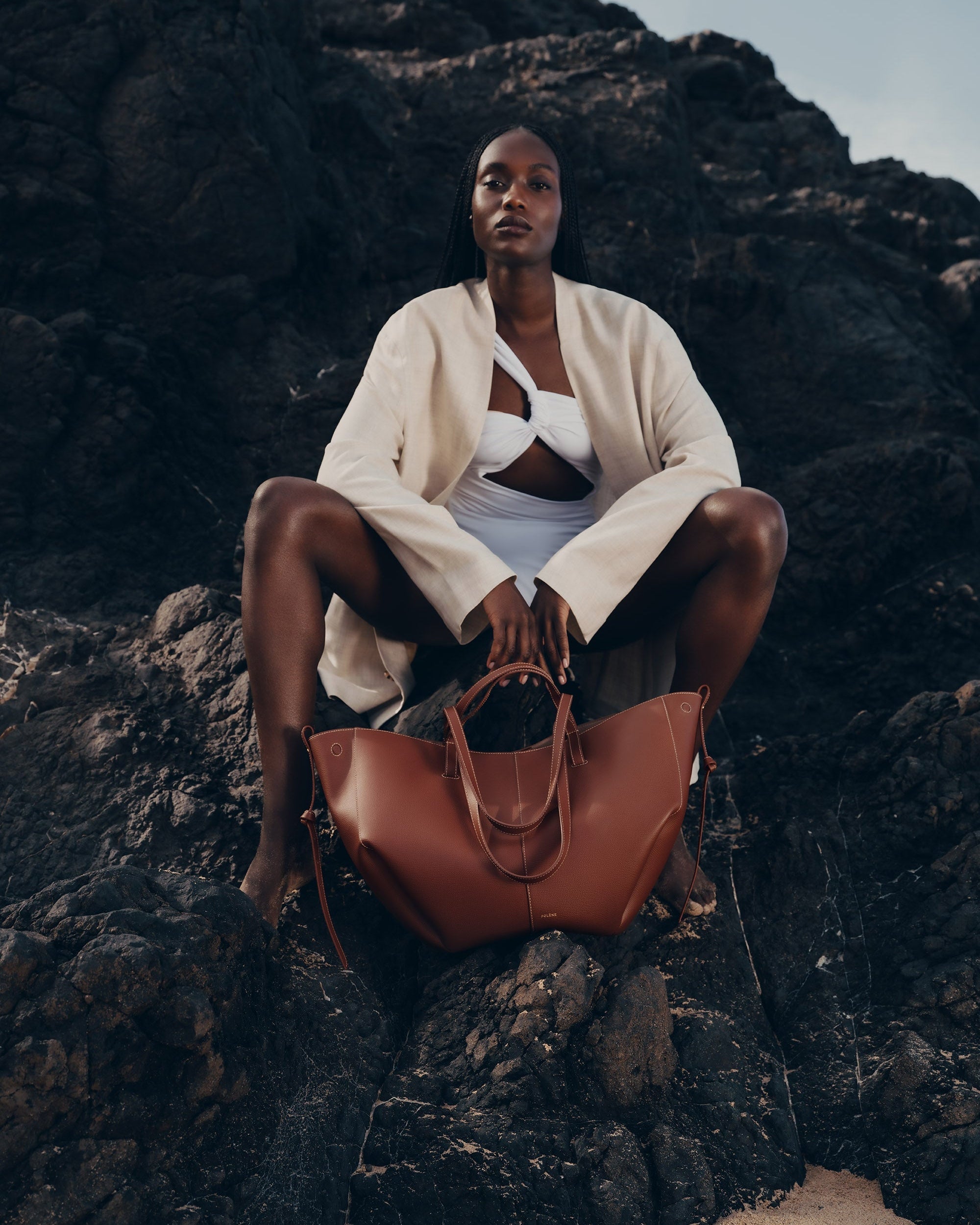 Cirelle Tote Çanta - Taba