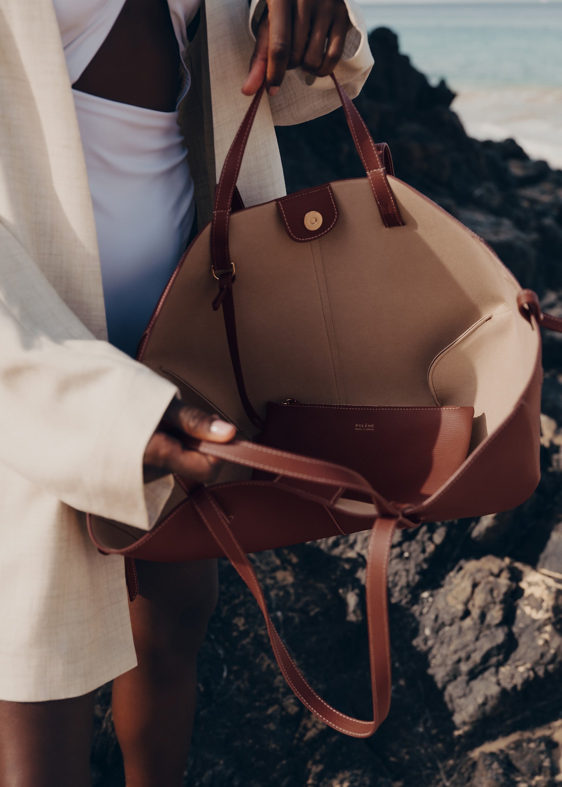 Cirelle Tote Çanta - Taba