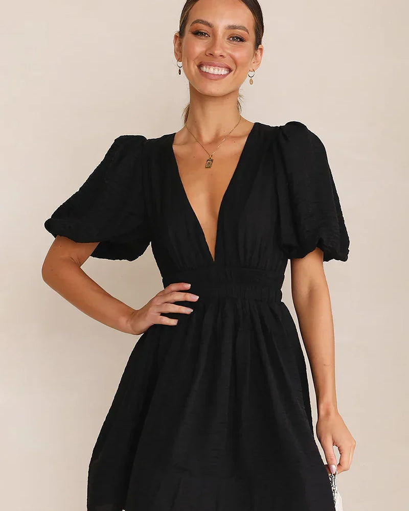 Erin Mini Elbise - Siyah