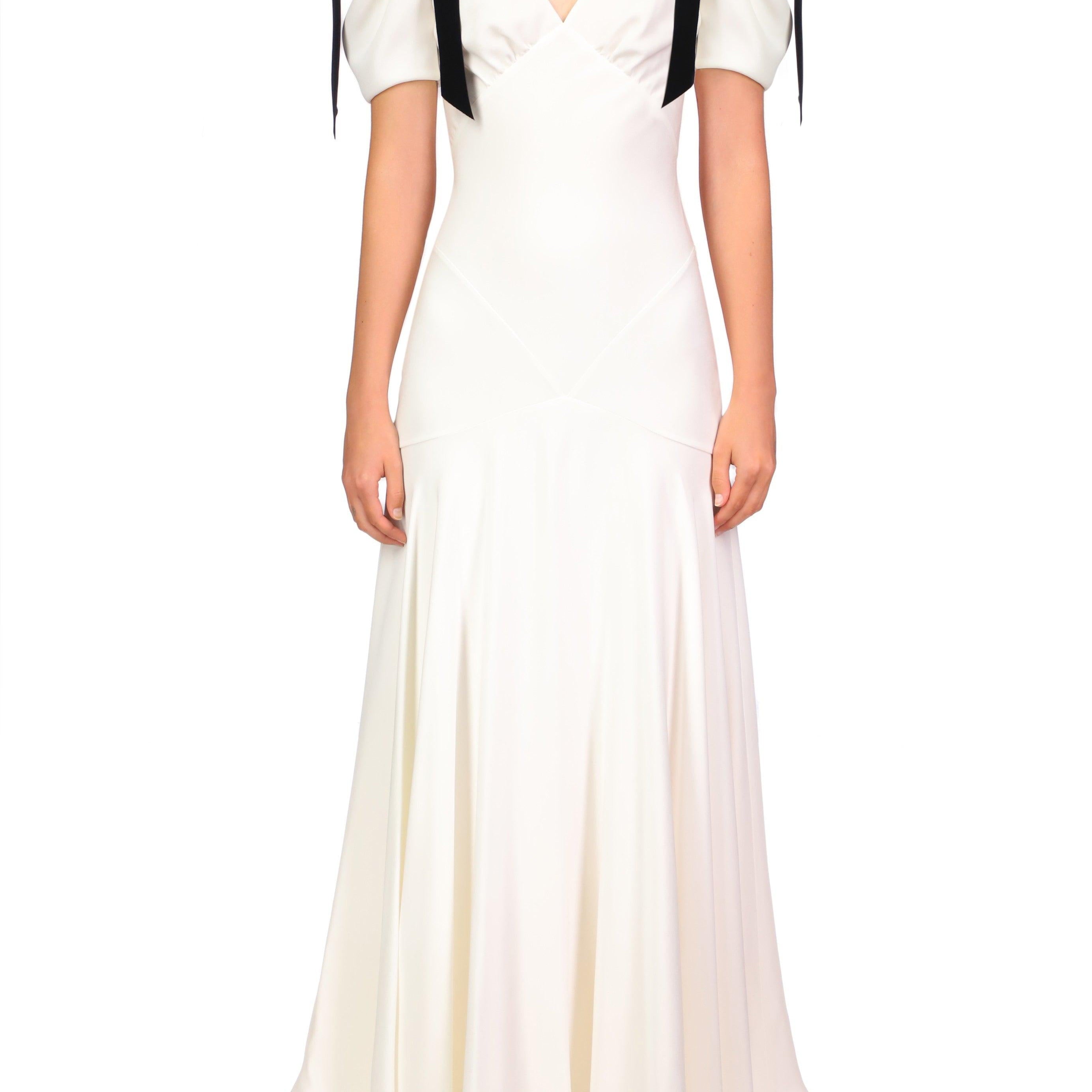 Lesley Papyonlu Puf Kol Maxi Elbise