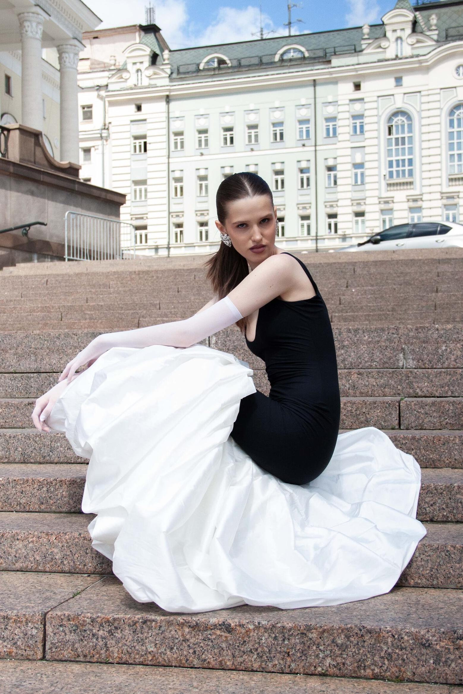 Jill Balık Kuyruğu Cami Maxi Elbise