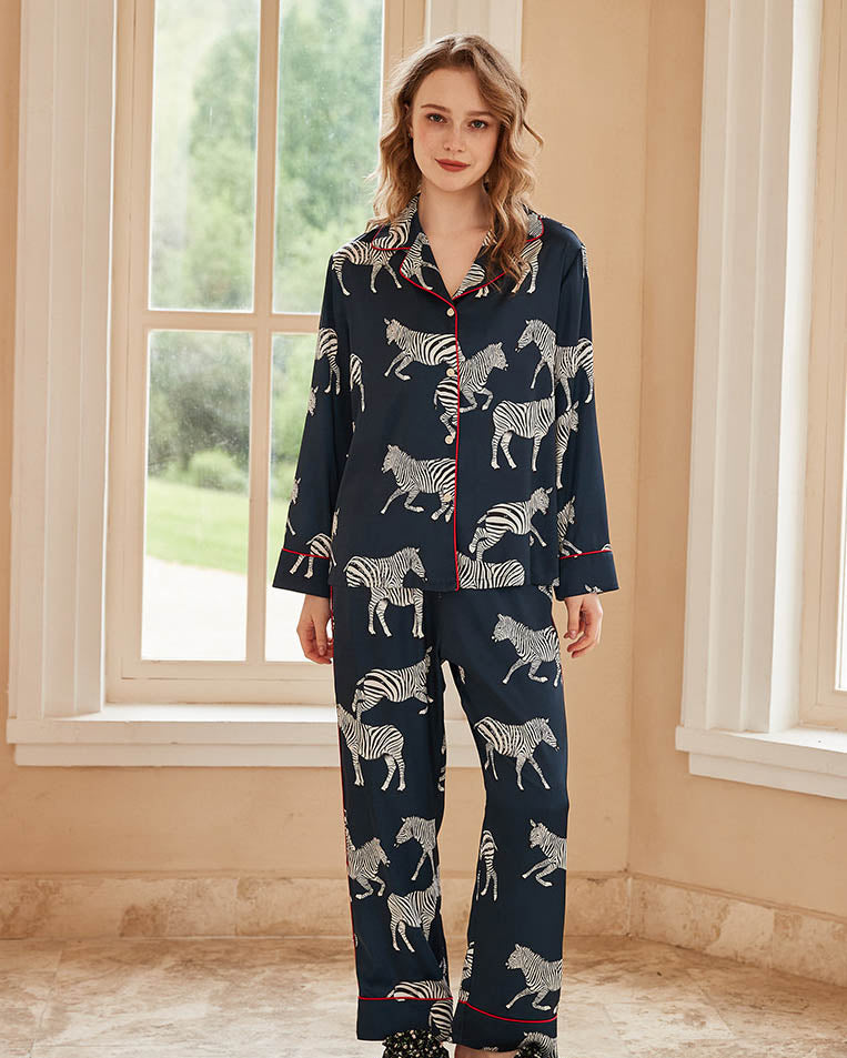 Zebra Desenli Pijama Takımı