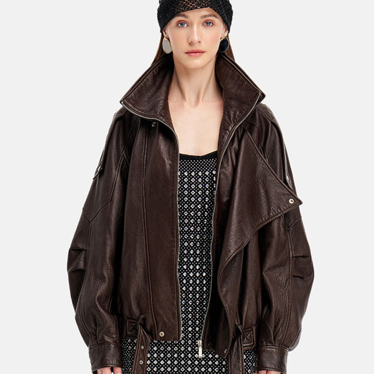 Çift Yaka Hakiki Deri Ceket