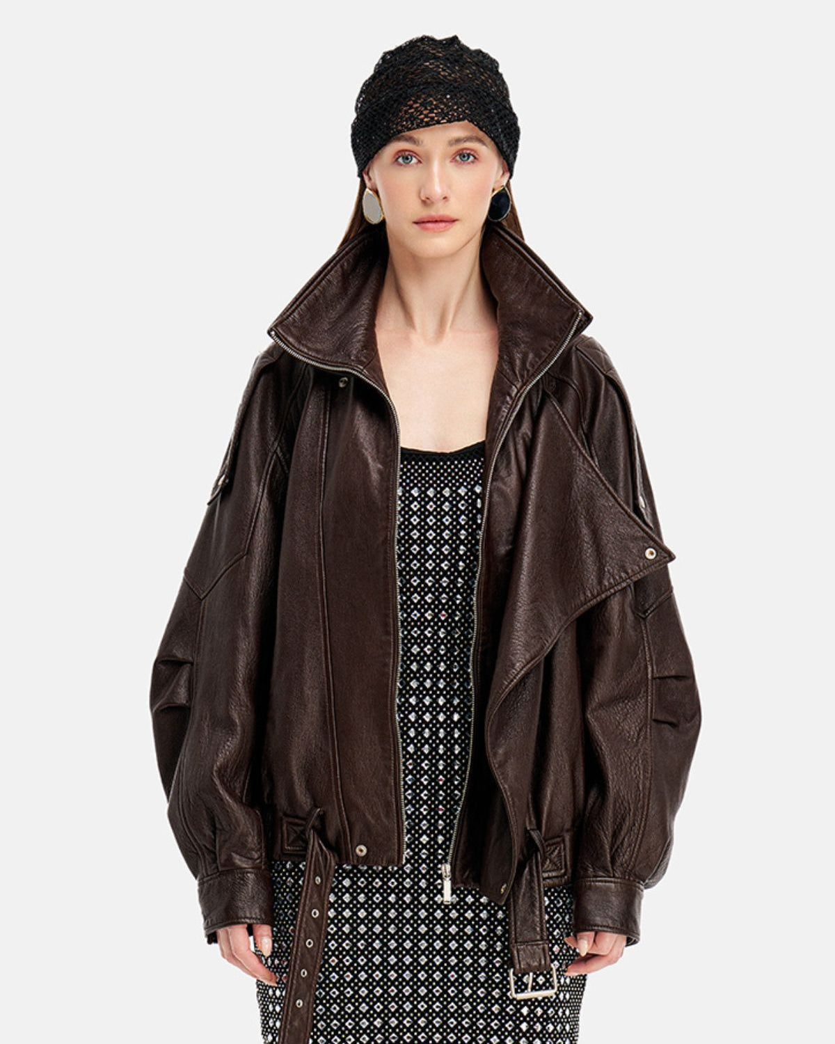 Çift Yaka Hakiki Deri Ceket