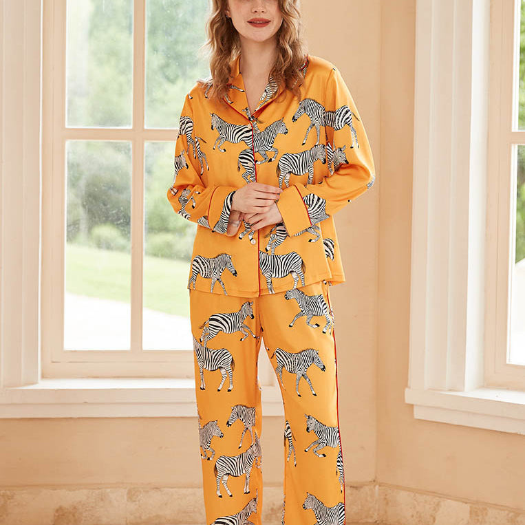 Kısa Kollu Baskılı Tatil Günlük İki Parçalı Set