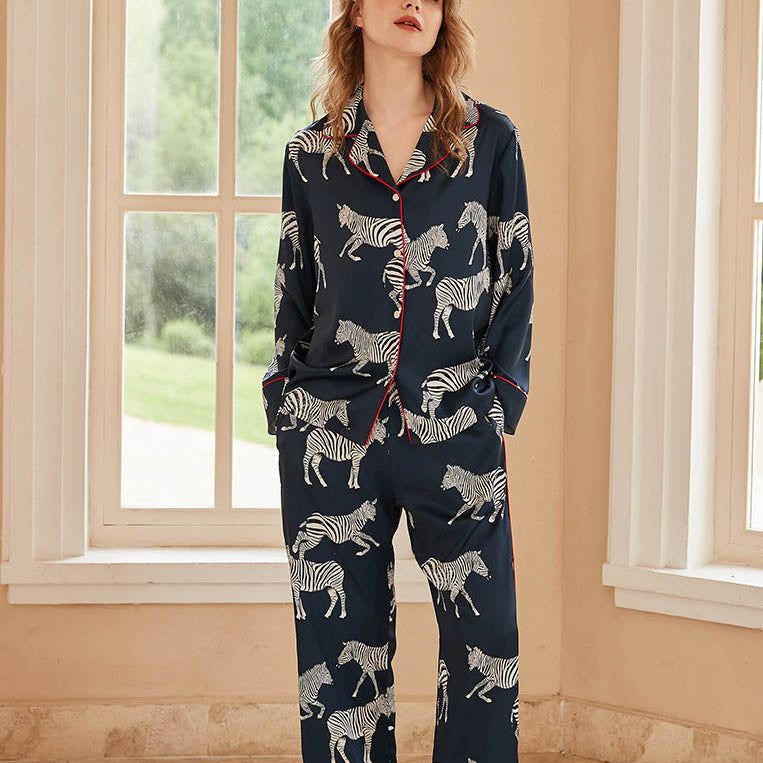 Zebra Desenli Pijama Takımı