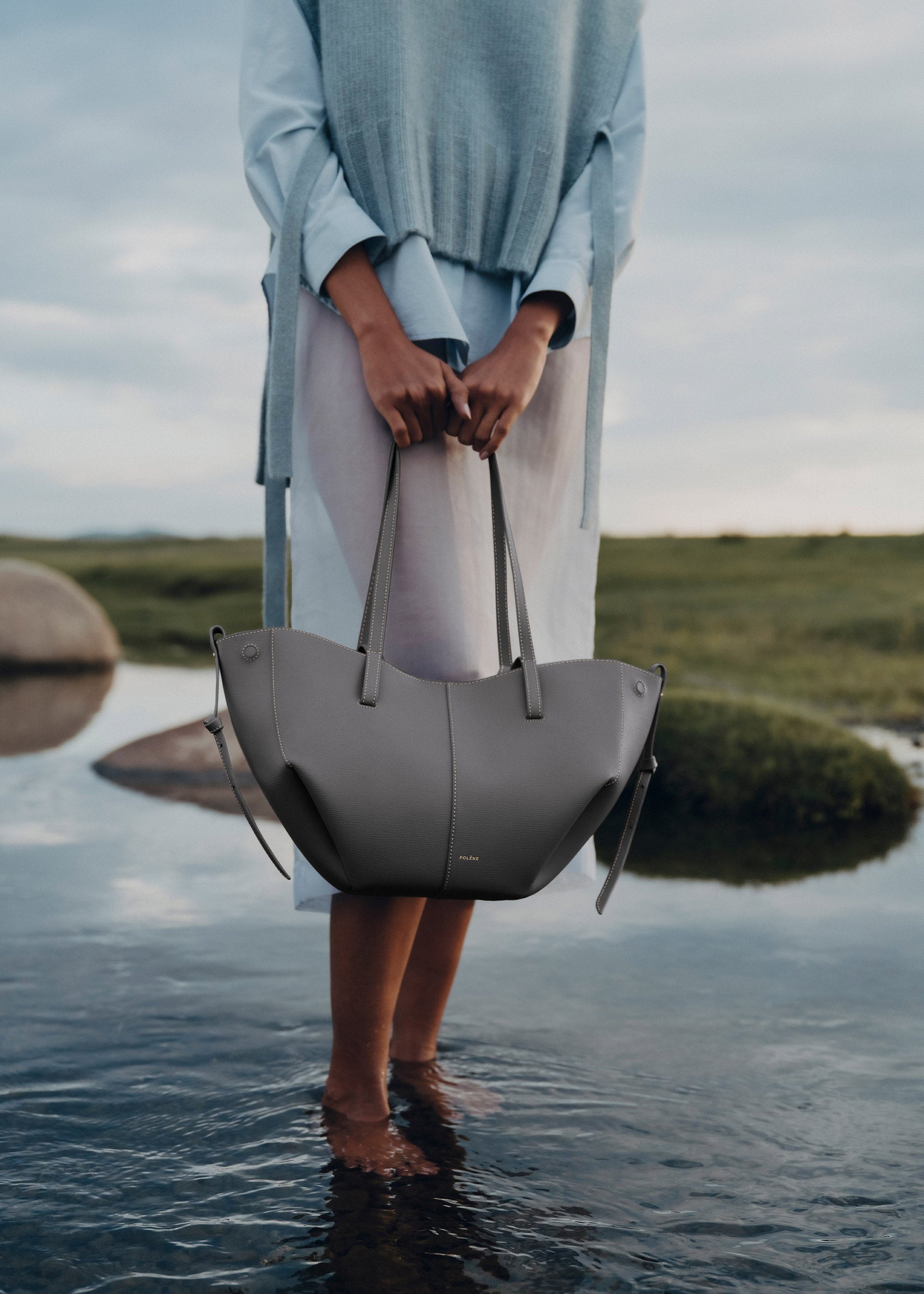 Cirelle Small Tote Çanta - Taş gri