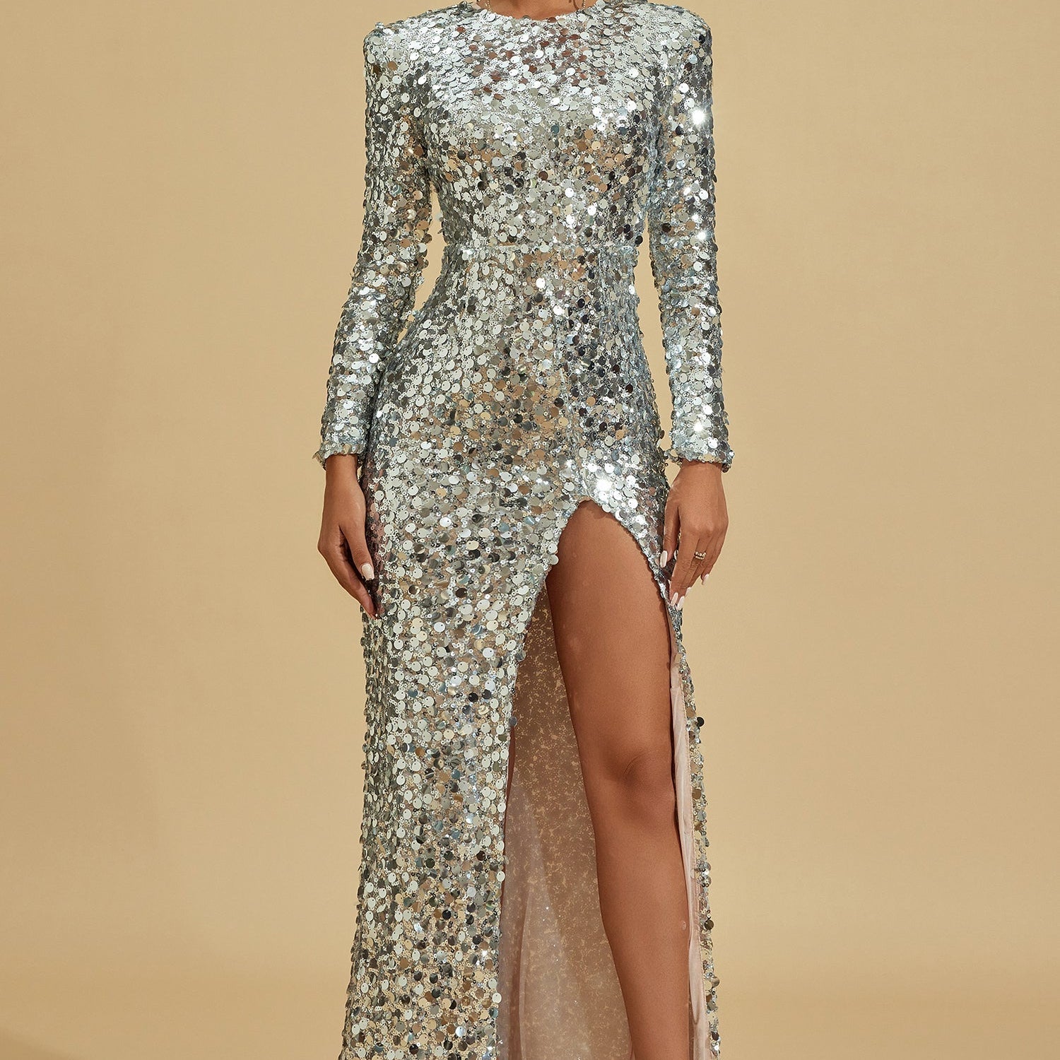 Daphne Mehtaplı Payet İşlemeli Maxi Elbise