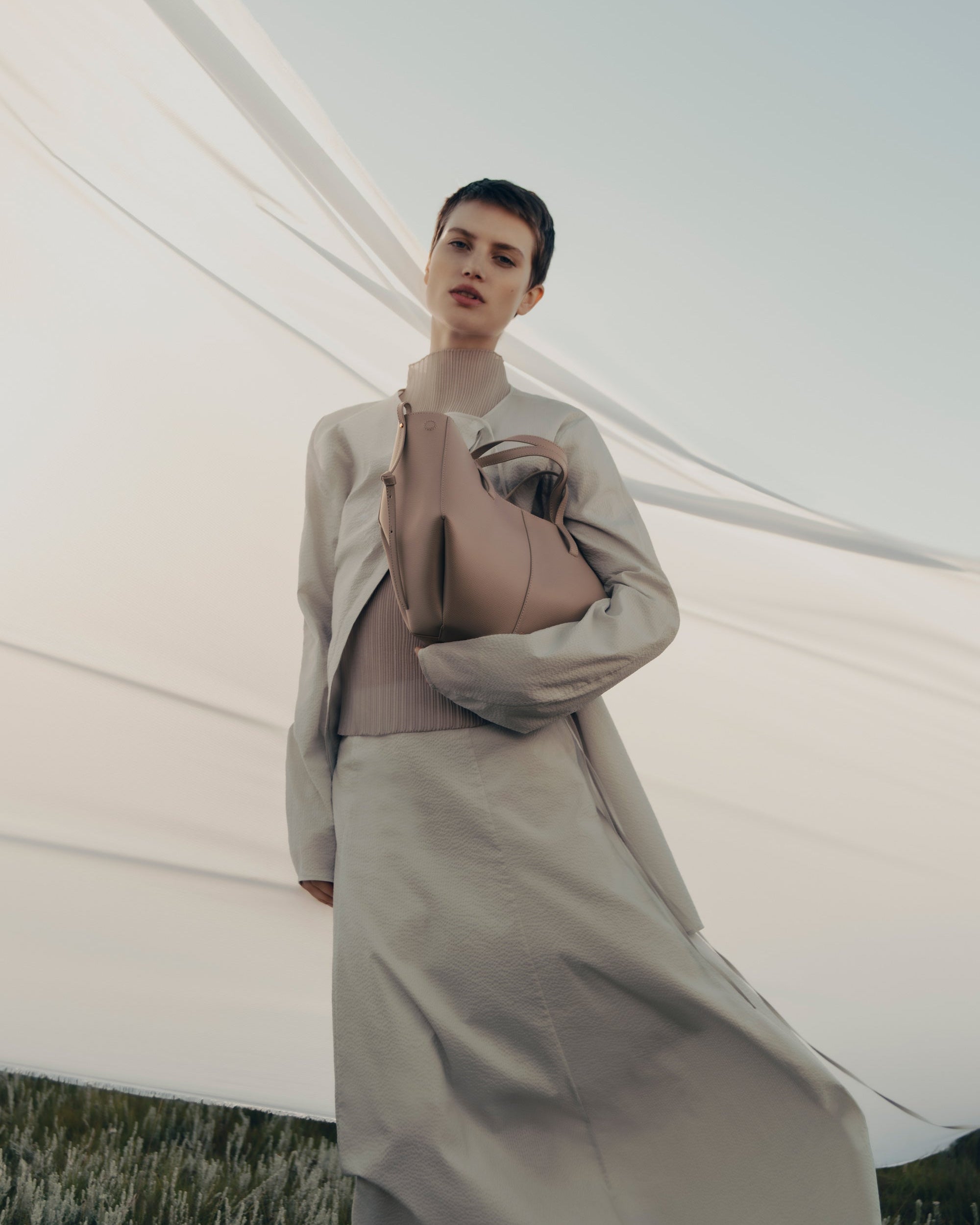 Cirelle Small Tote Çanta - Küllü bej