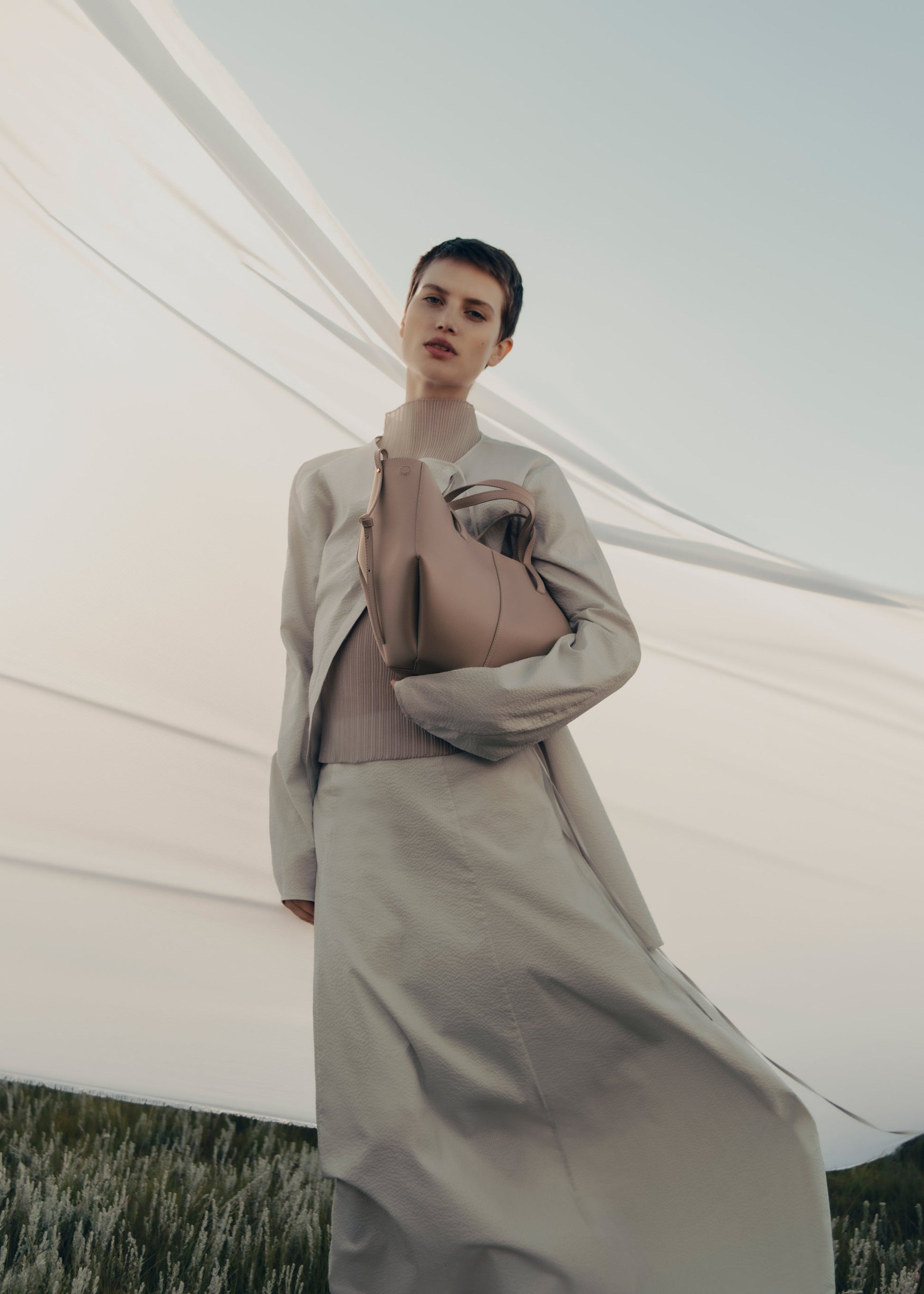 Cirelle Small Tote Çanta - Küllü bej