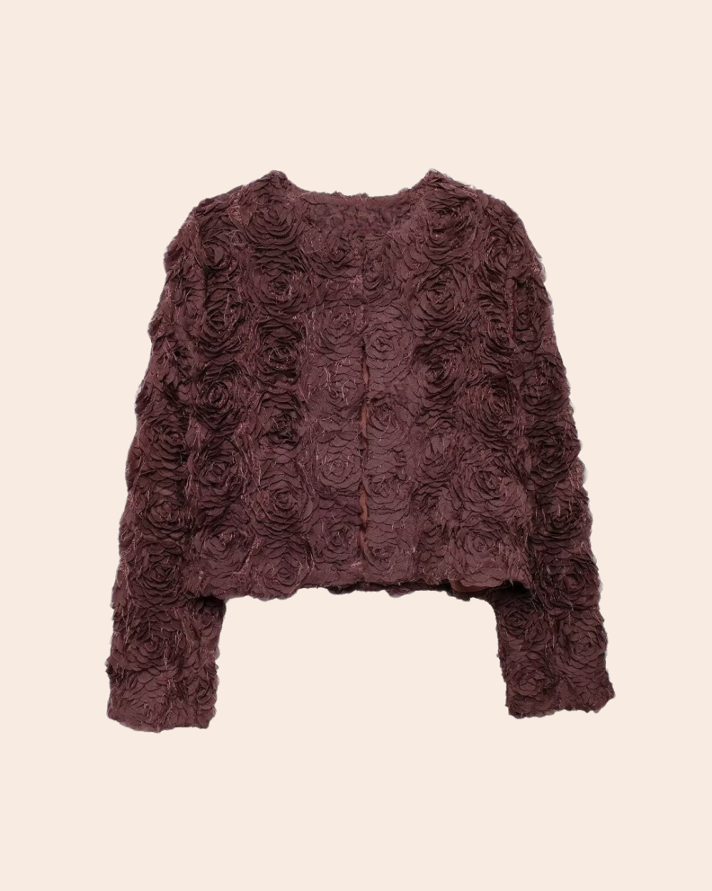 Çiçek Aplikeli Kısa Ceket