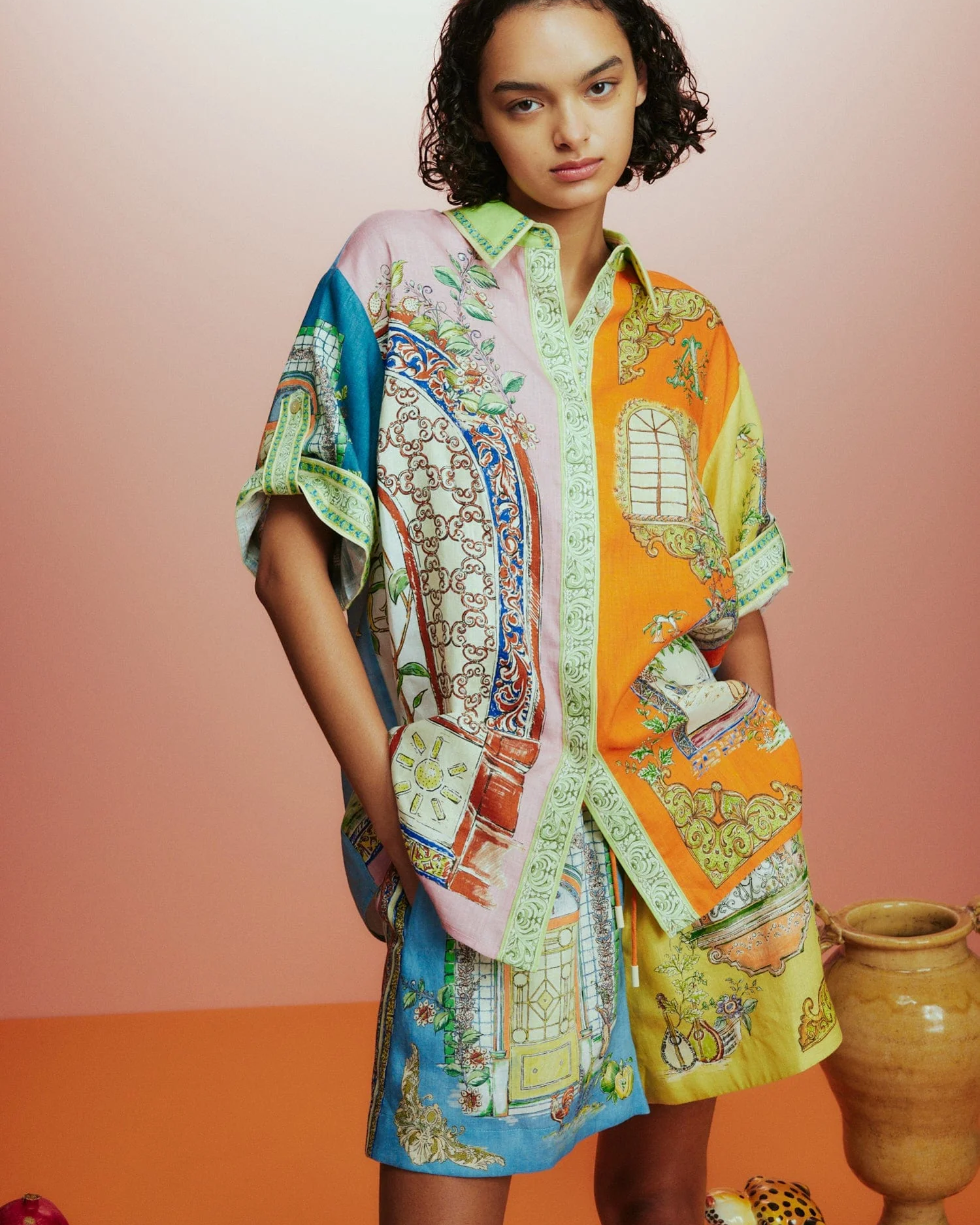 Portella Akdeniz Desenli Şort