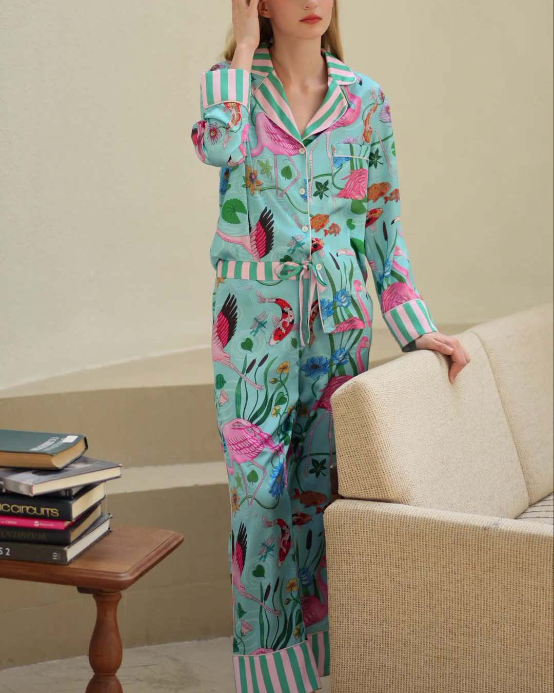 Flamingo Desenli Pijama Takımı