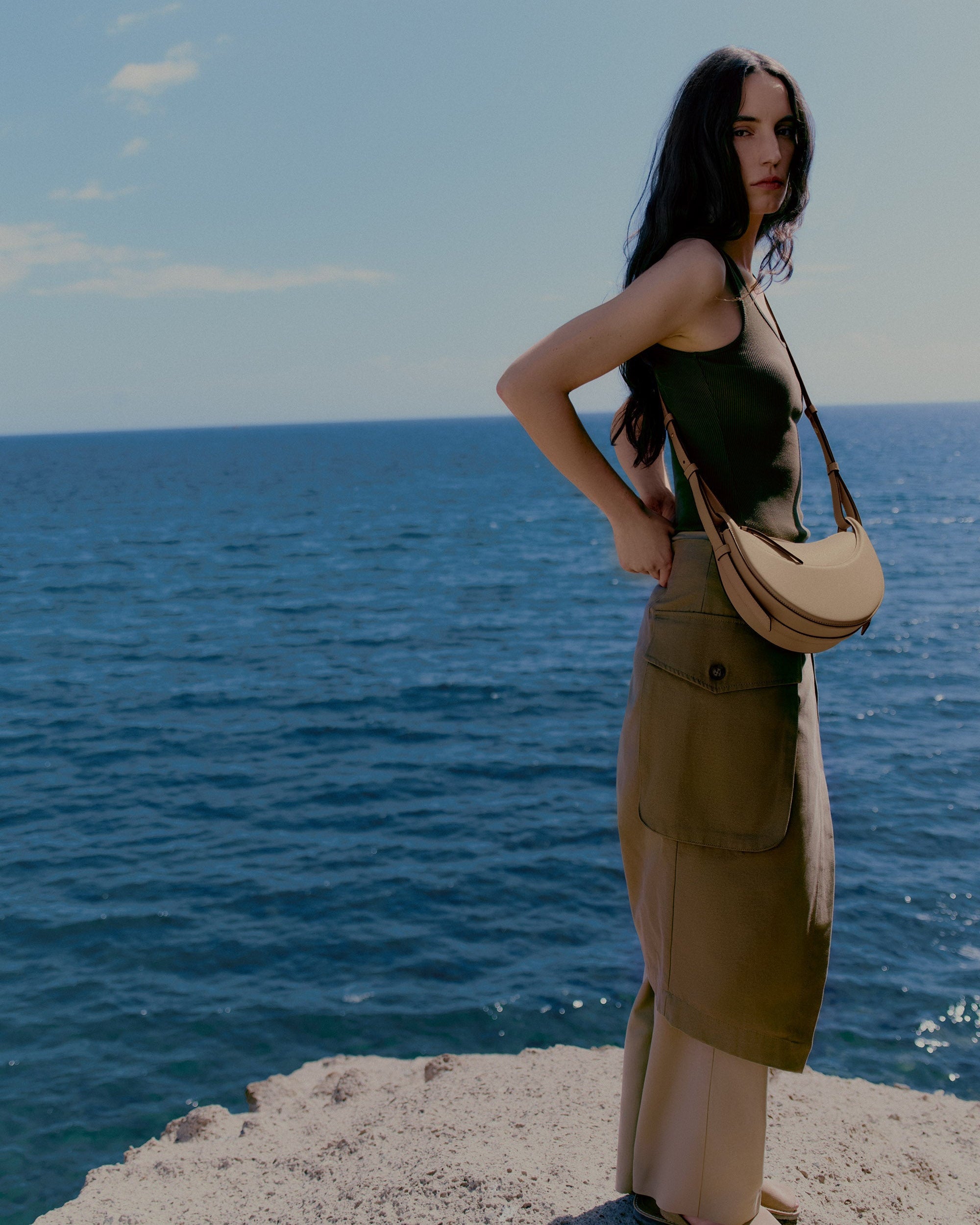 Avelin Omuz Çantası - Bal rengi