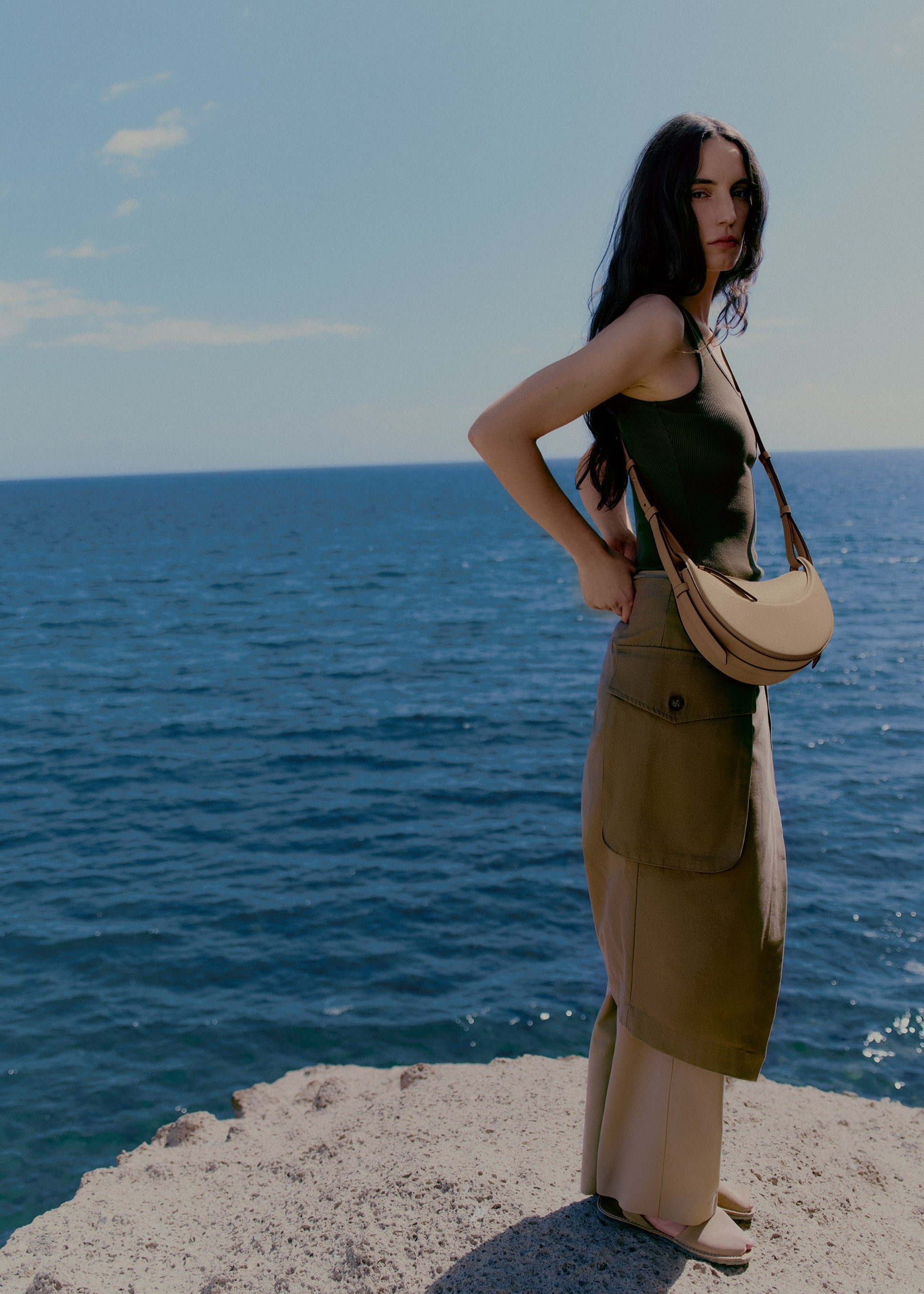 Avelin Omuz Çantası - Bal rengi