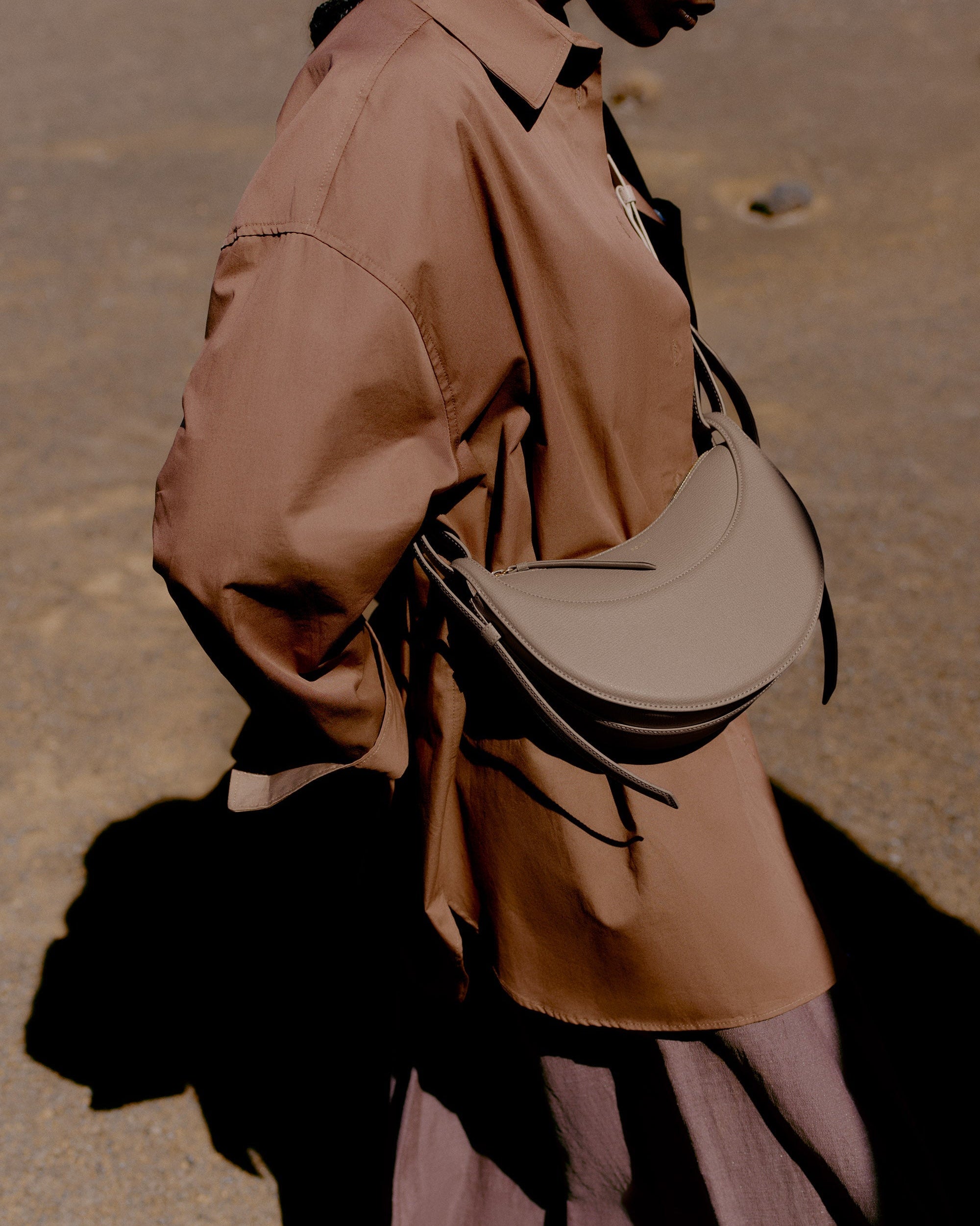 Avelin Omuz Çantası - Kum beji