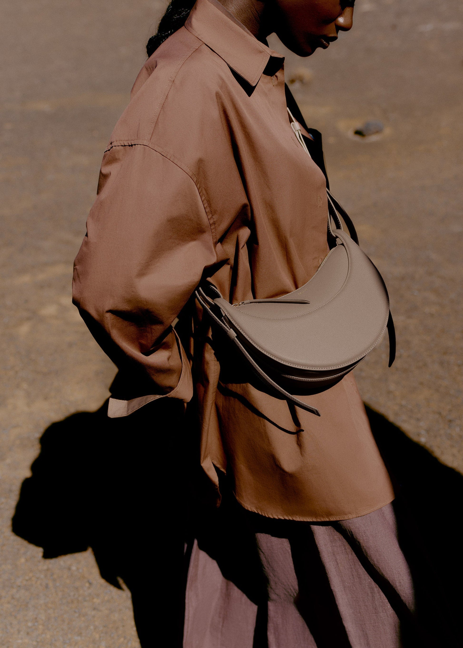 Avelin Omuz Çantası - Kum beji