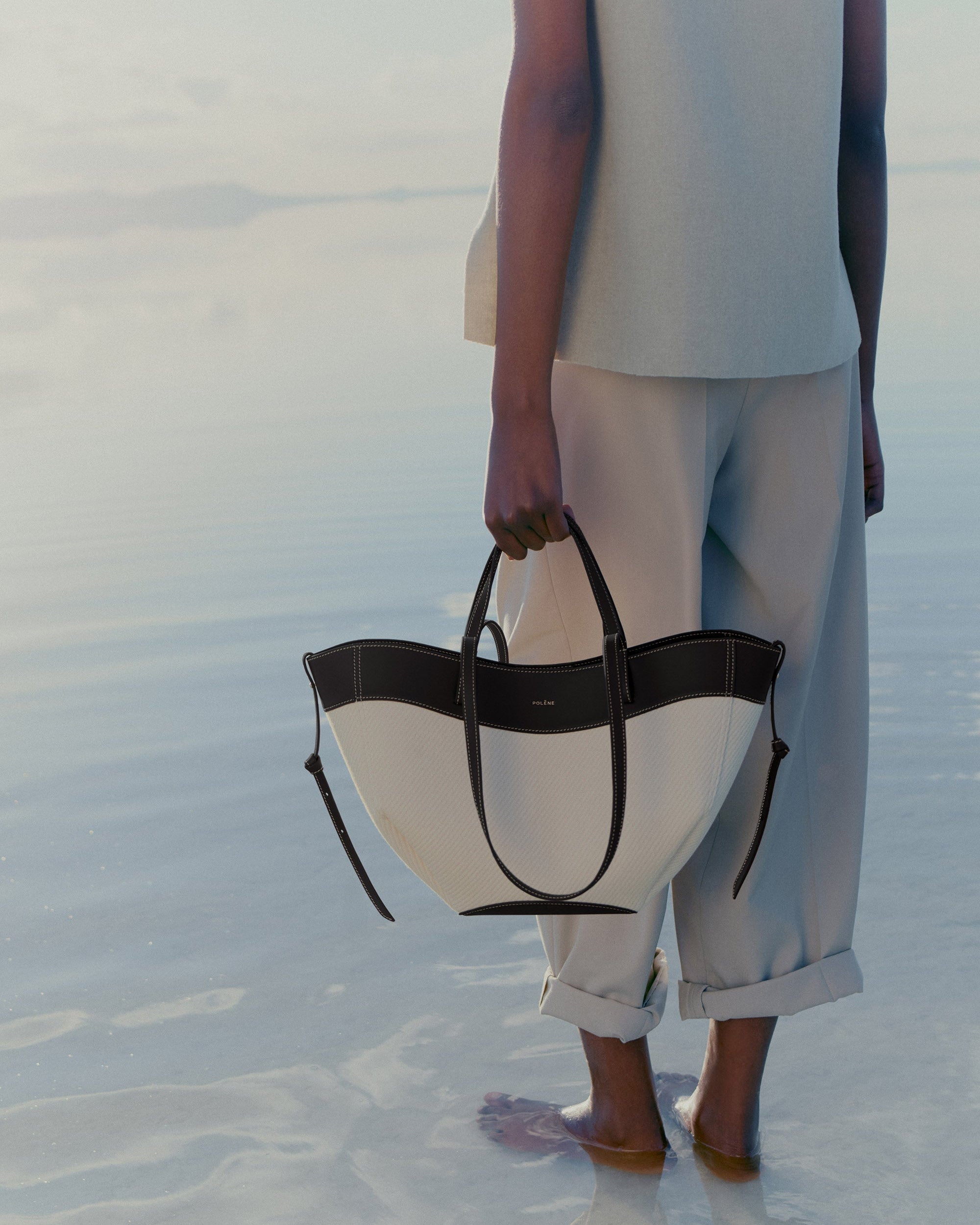 Cirelle Small Tote Çanta - Beyaz/Siyah