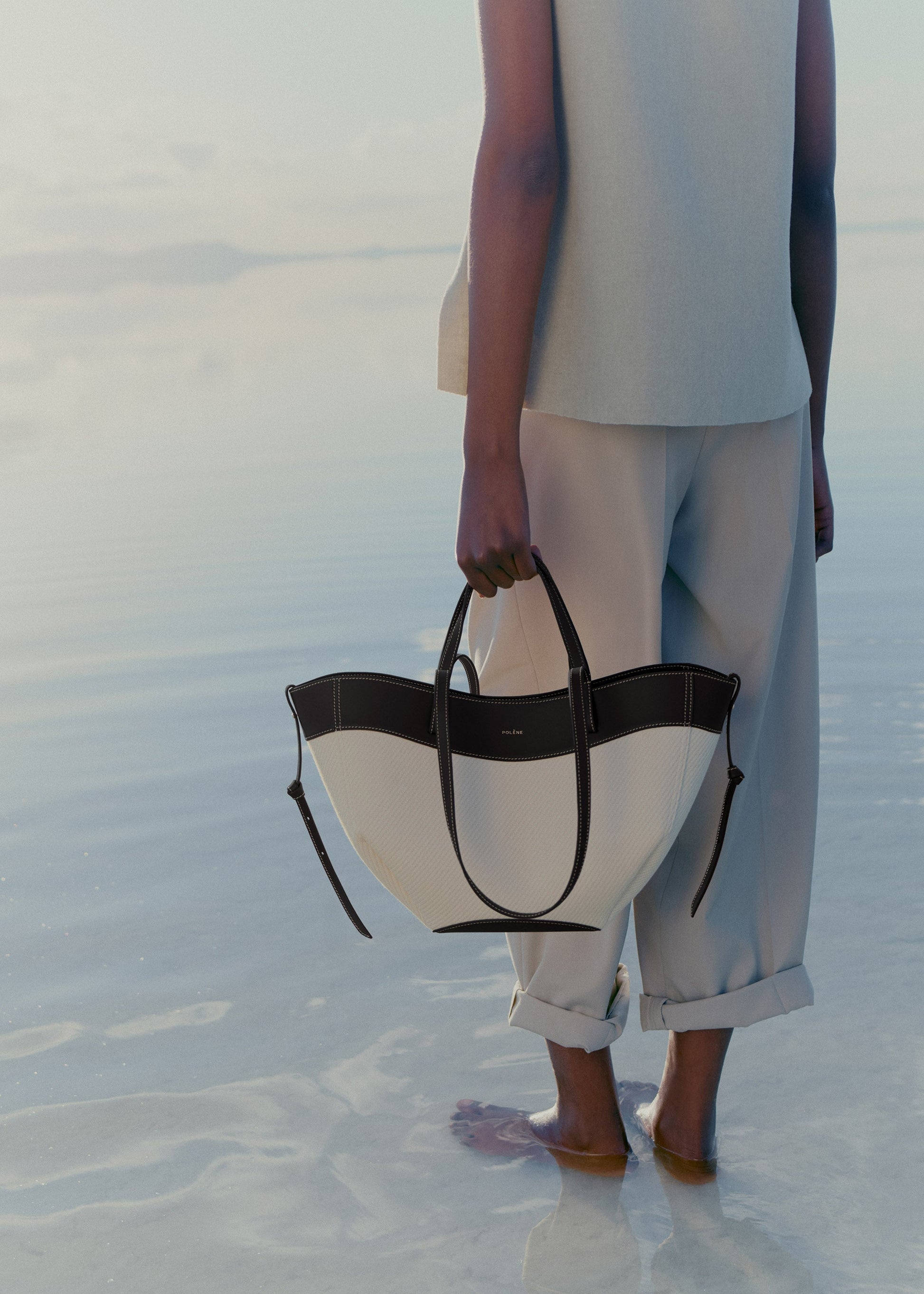 Cirelle Small Tote Çanta - Beyaz/Siyah