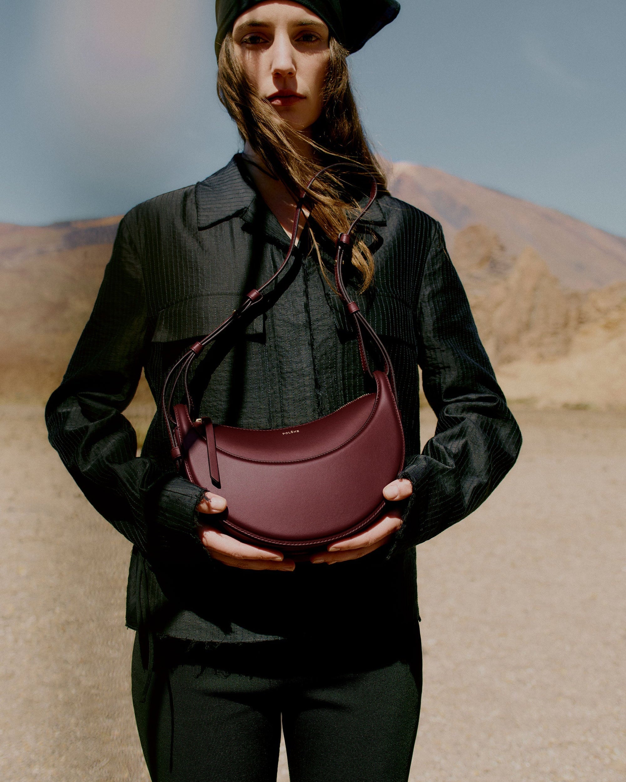 Avelin Omuz Çantası - Vişne kırmızısı