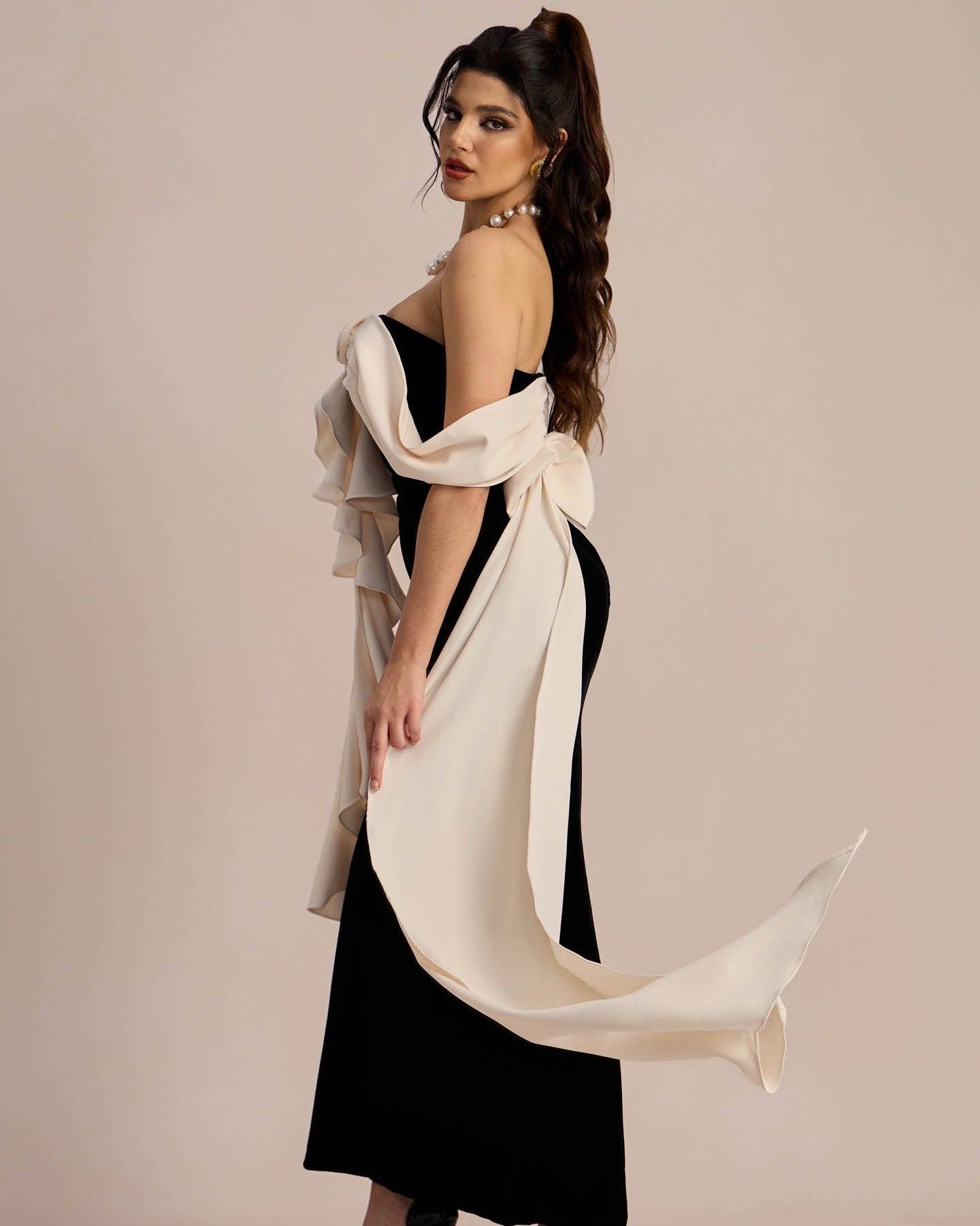 Ophelia Straplez Kurdeleli Uzun Elbise