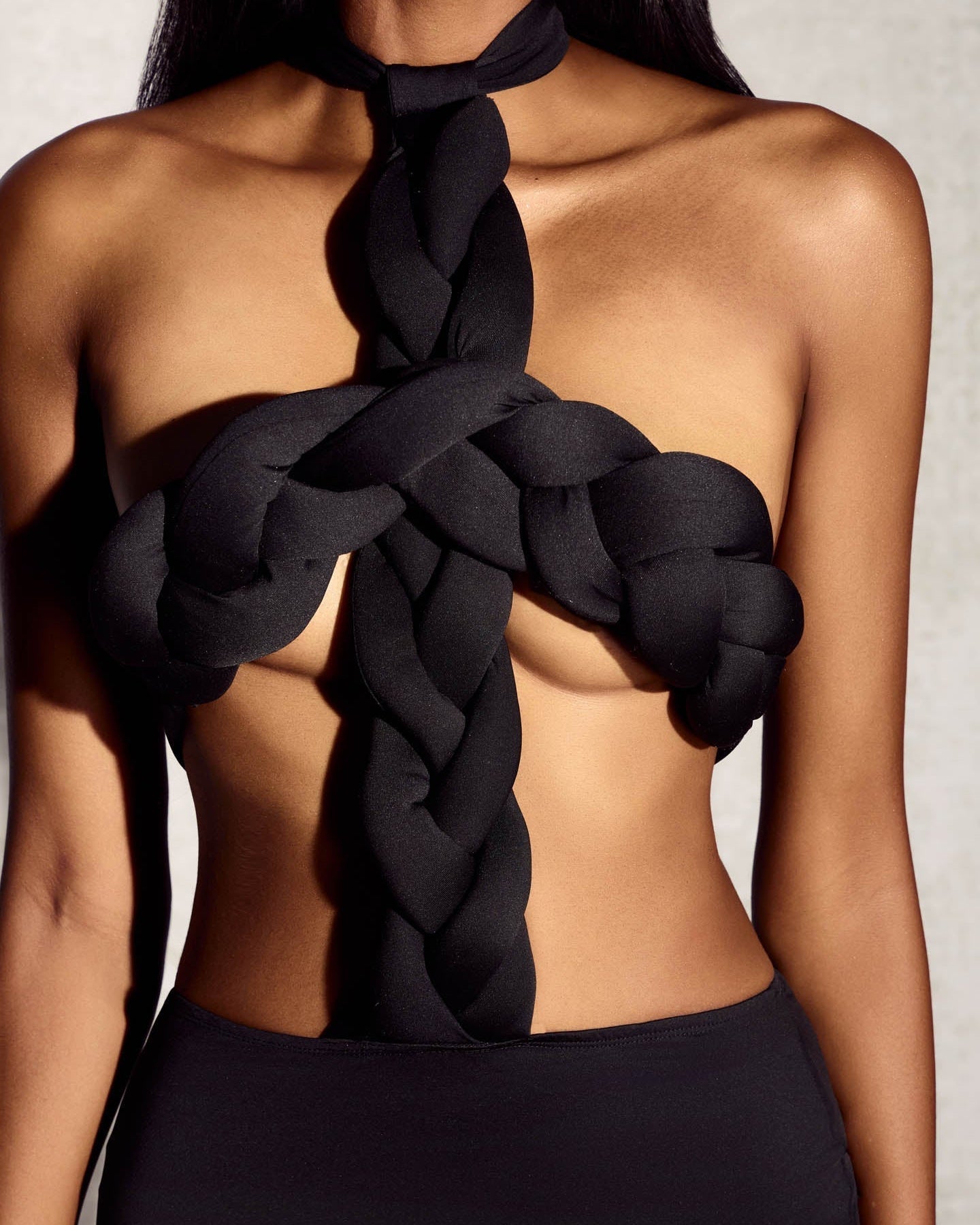 Tevazu Çapraz Örgülü Maxi Elbise