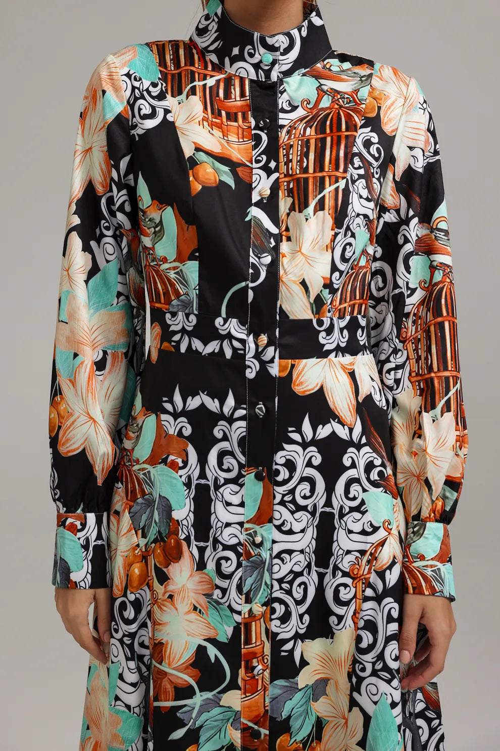 Mellies Baskılı Uzun Elbise