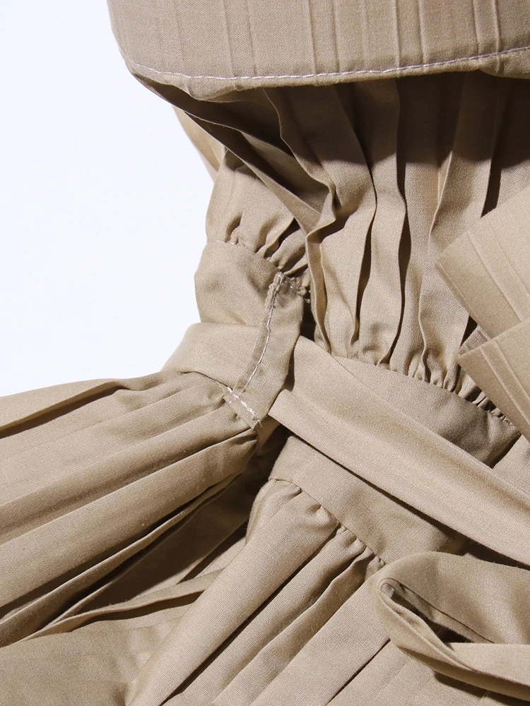 Pileli Volanlı Bağcıklı Ceket