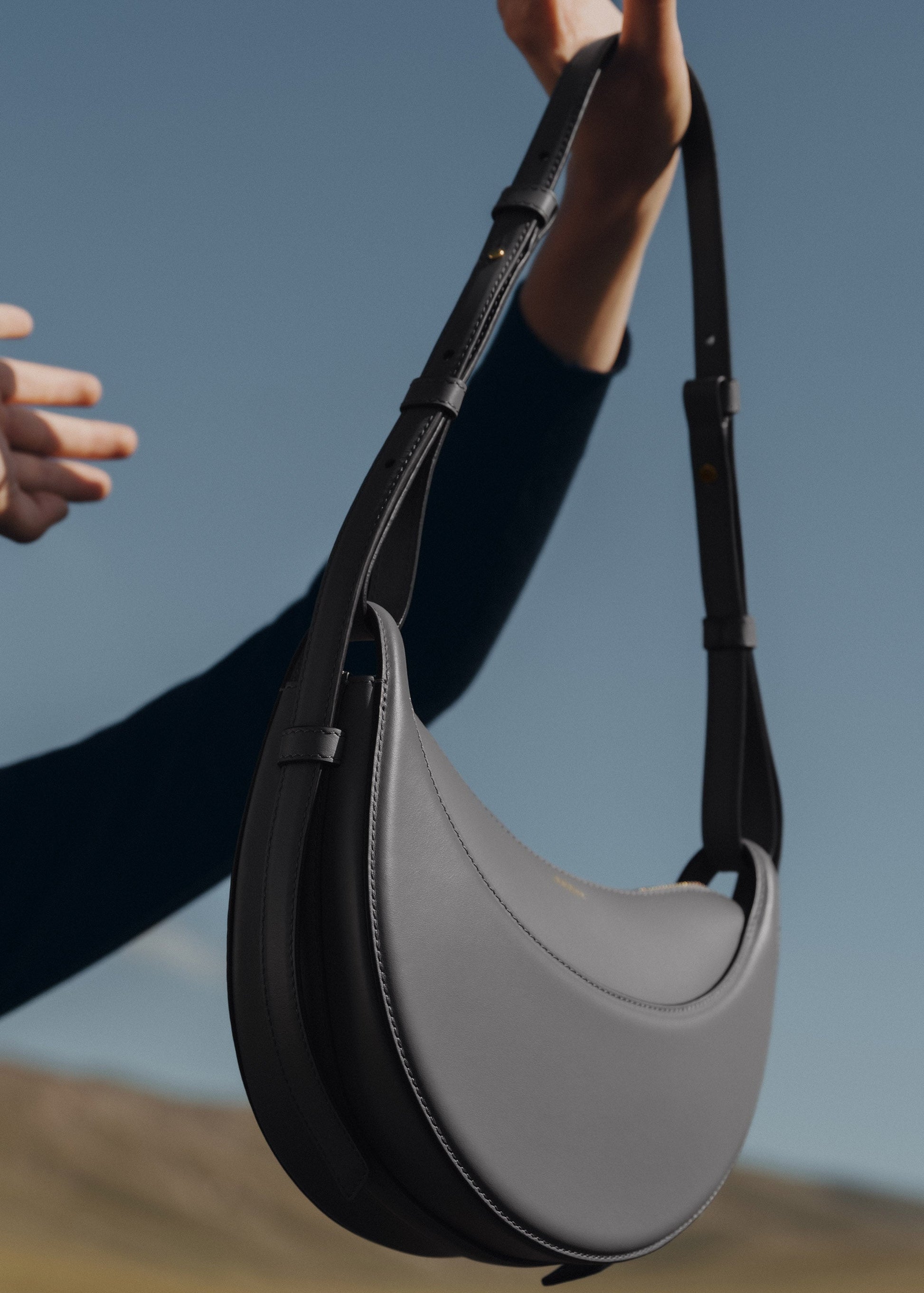 Avelin Omuz Çantası - Taş gri