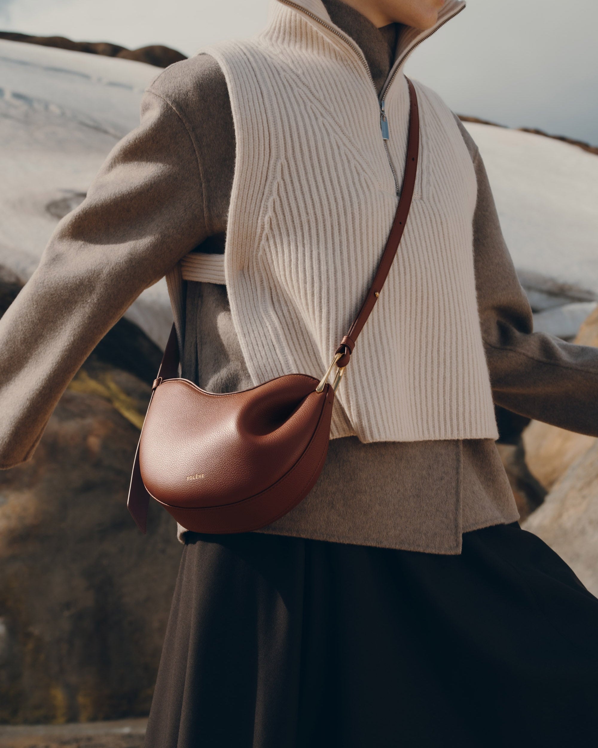 Rivah Omuz Çantası - Tarçın kestane