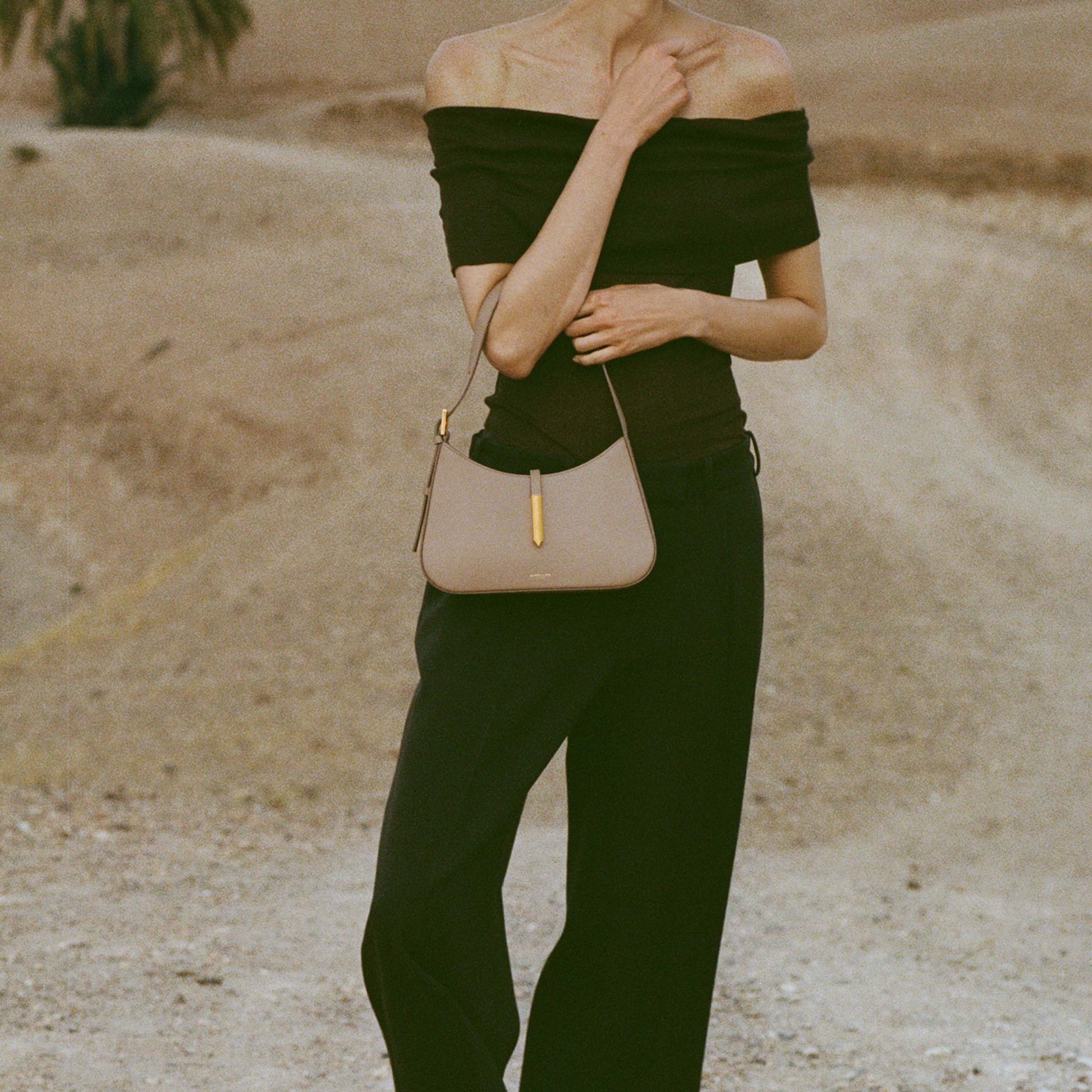 Nava Omuz Çantası - Sütlü kahve