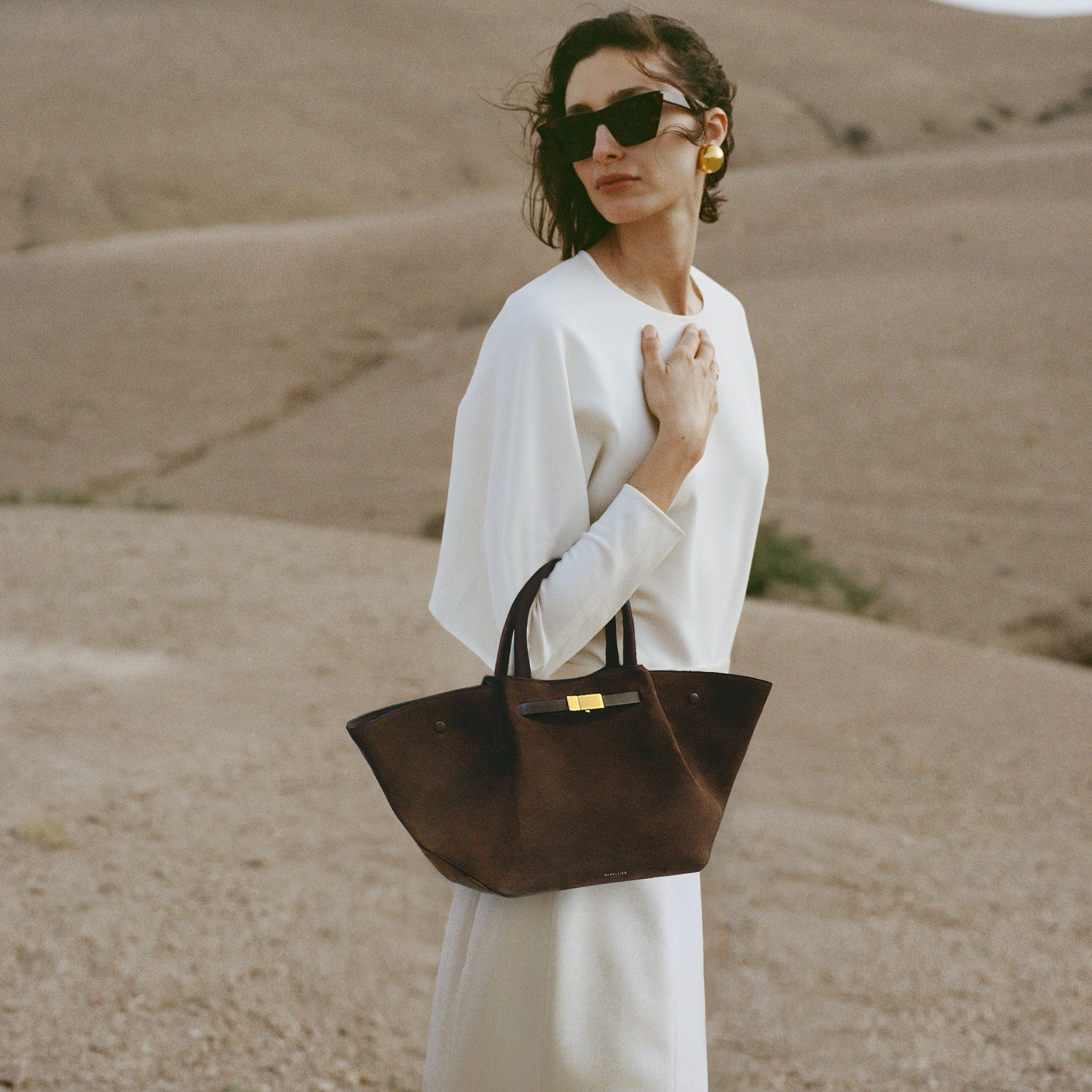 Milenne Small Tote Çanta - Kahverengi