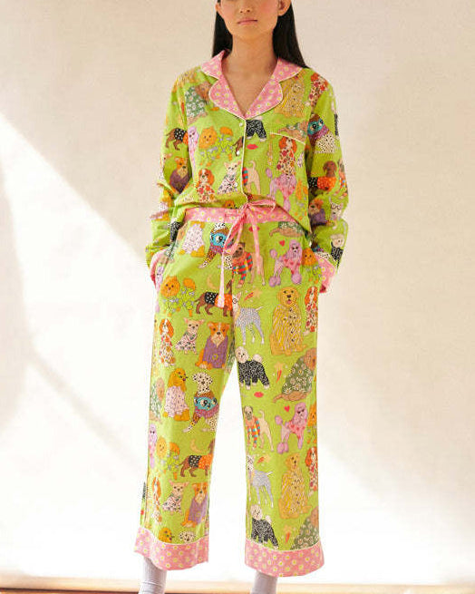 Sanatsal İllüstrasyon Pijama Takımı