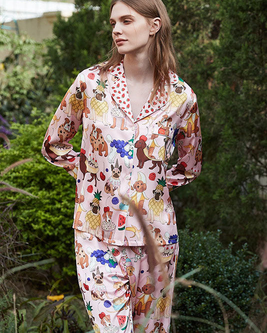 Pembe Tatlı Köpek Pijama Takımı