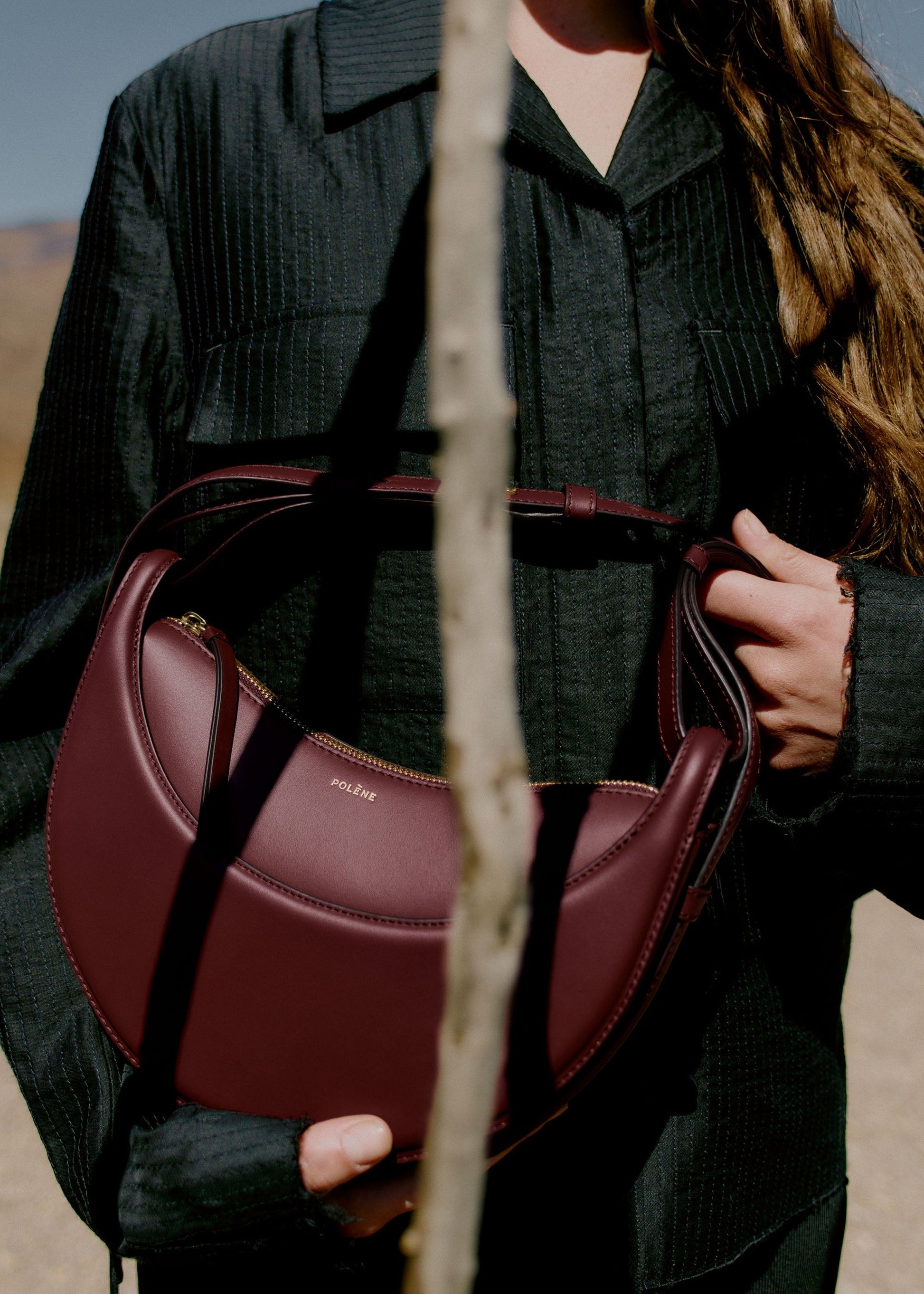 Avelin Omuz Çantası - Vişne kırmızısı