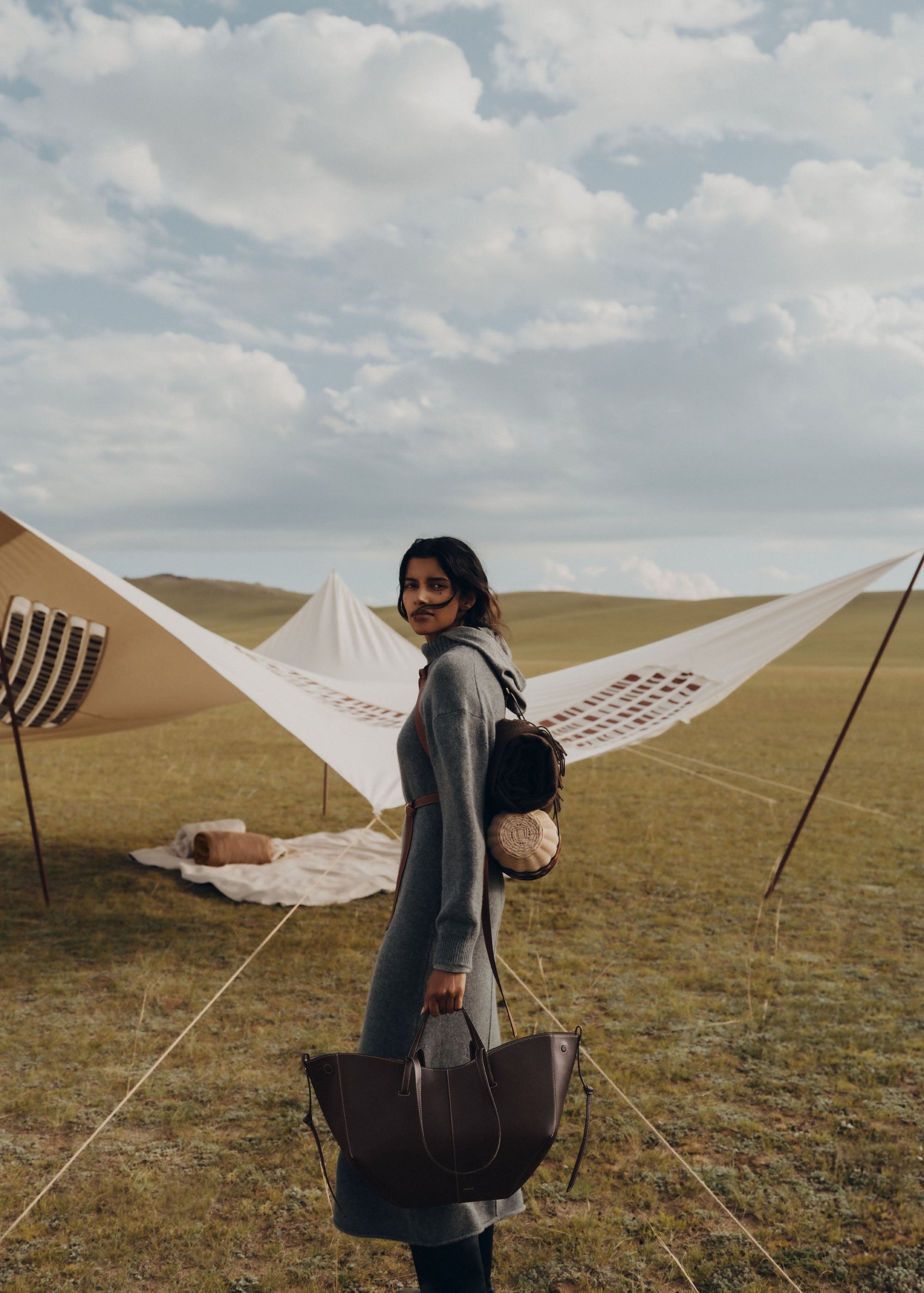 Cirelle Tote Çanta - Kahverengi