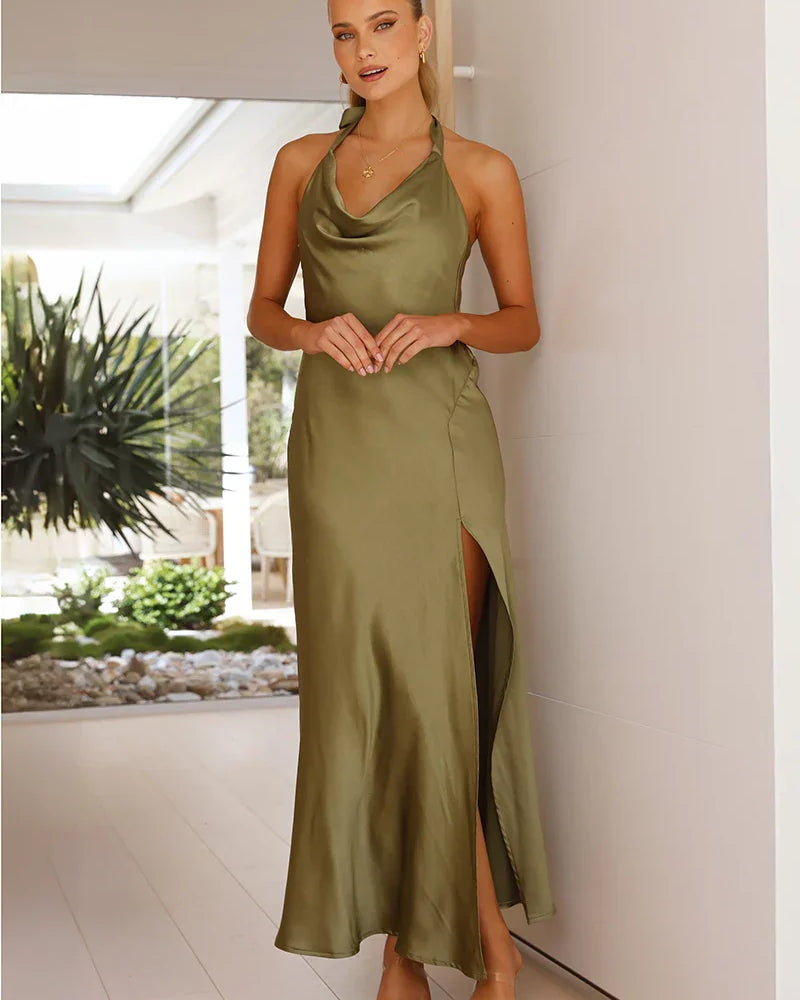 Sian Uzun Elbise - Zeytin