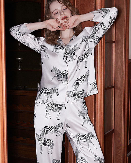 Ahtapot Desenli Uzun Kollu Pijama Takımı