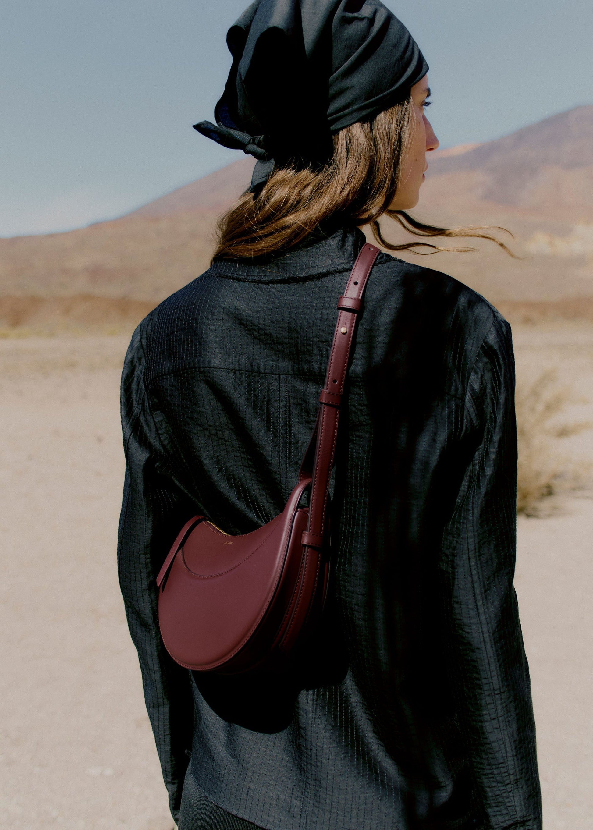 Avelin Omuz Çantası - Vişne kırmızısı