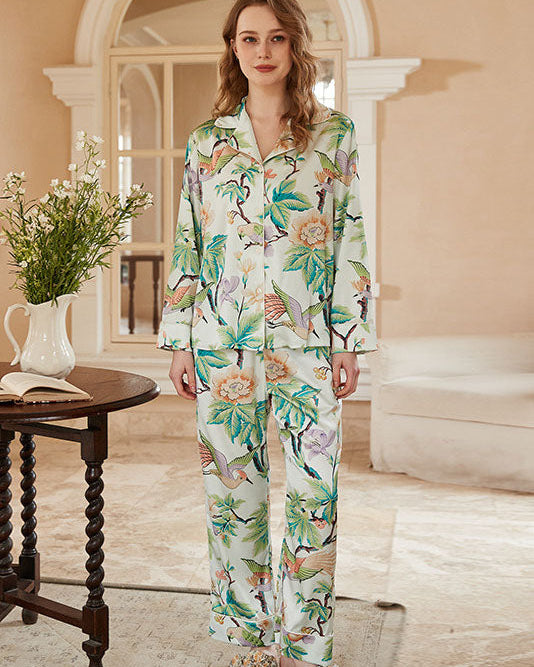 Sıcak Hava Balonu Baskılı Pijama Takımı - Beyaz