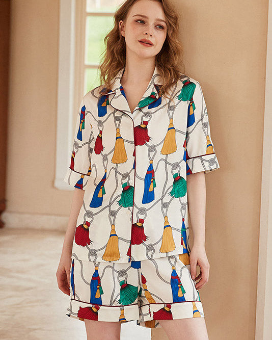 Ahtapot Desenli Uzun Kollu Pijama Takımı