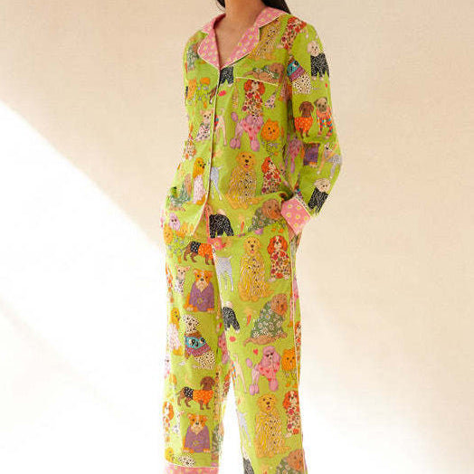 Sanatsal İllüstrasyon Pijama Takımı