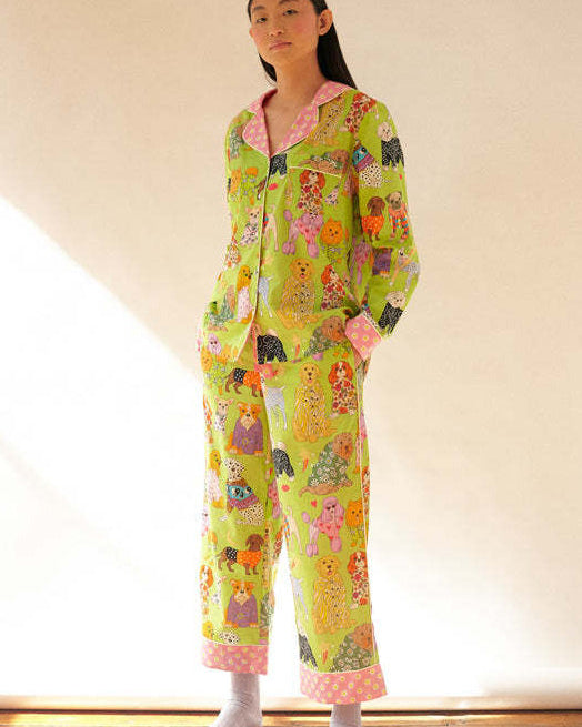 Sanatsal İllüstrasyon Pijama Takımı