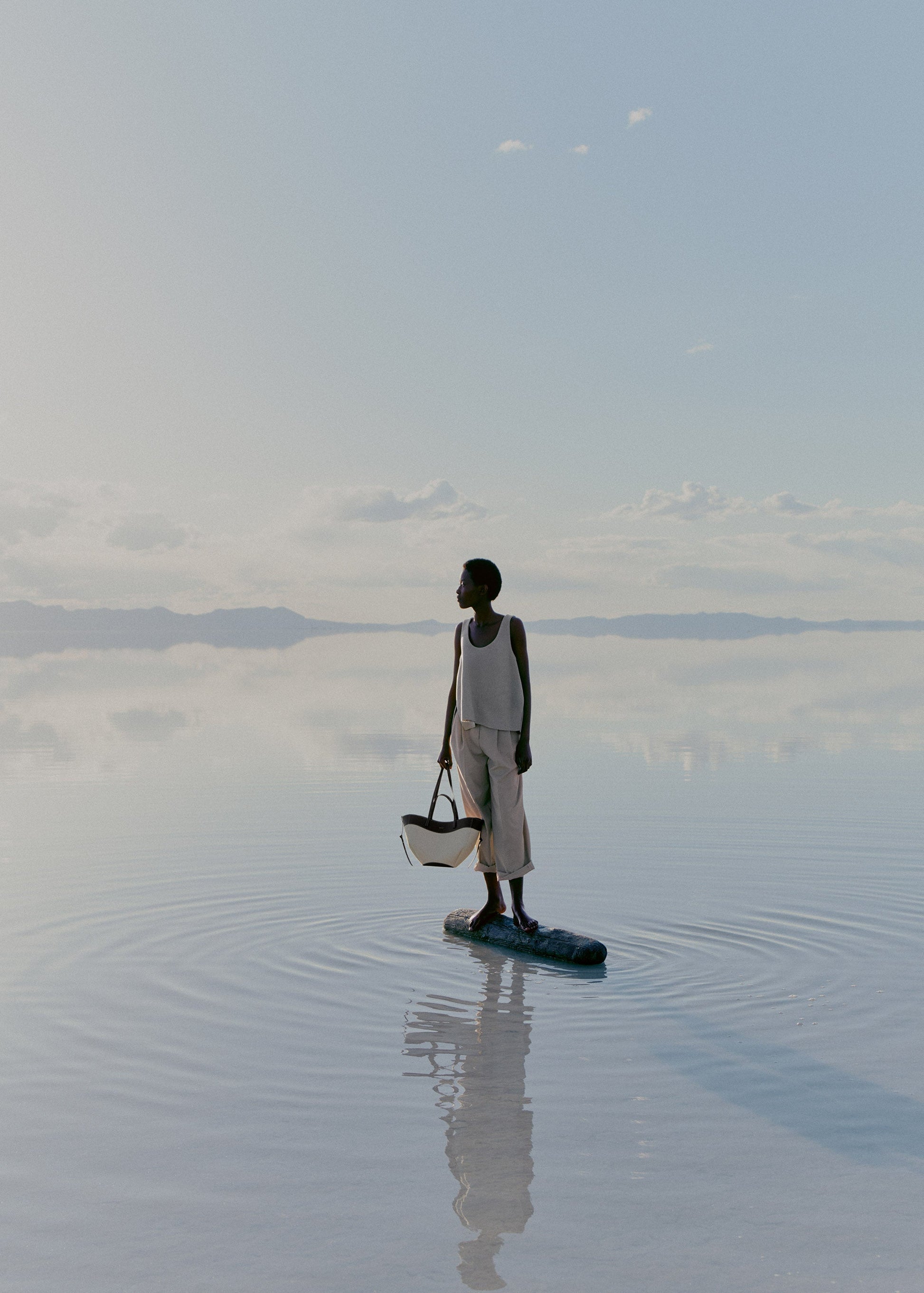 Cirelle Small Tote Çanta - Beyaz/Siyah