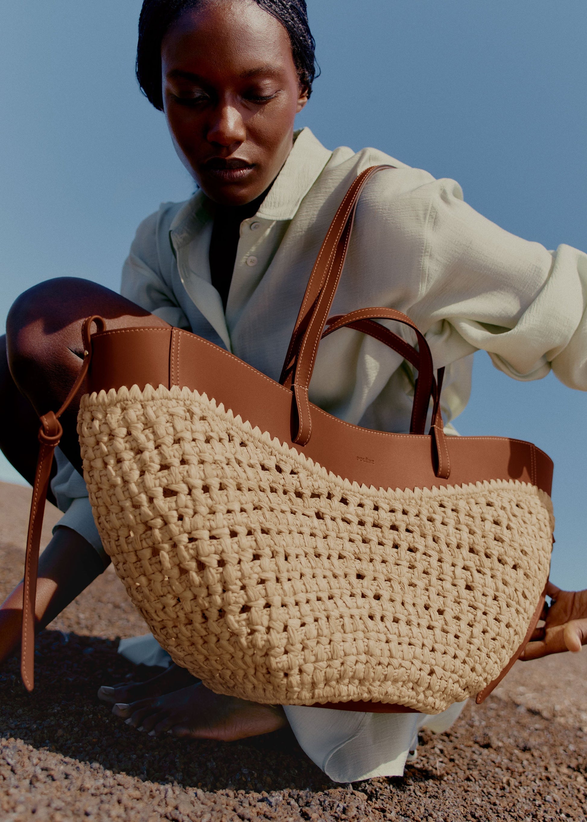 Cirelle Tote Çanta - Rafya