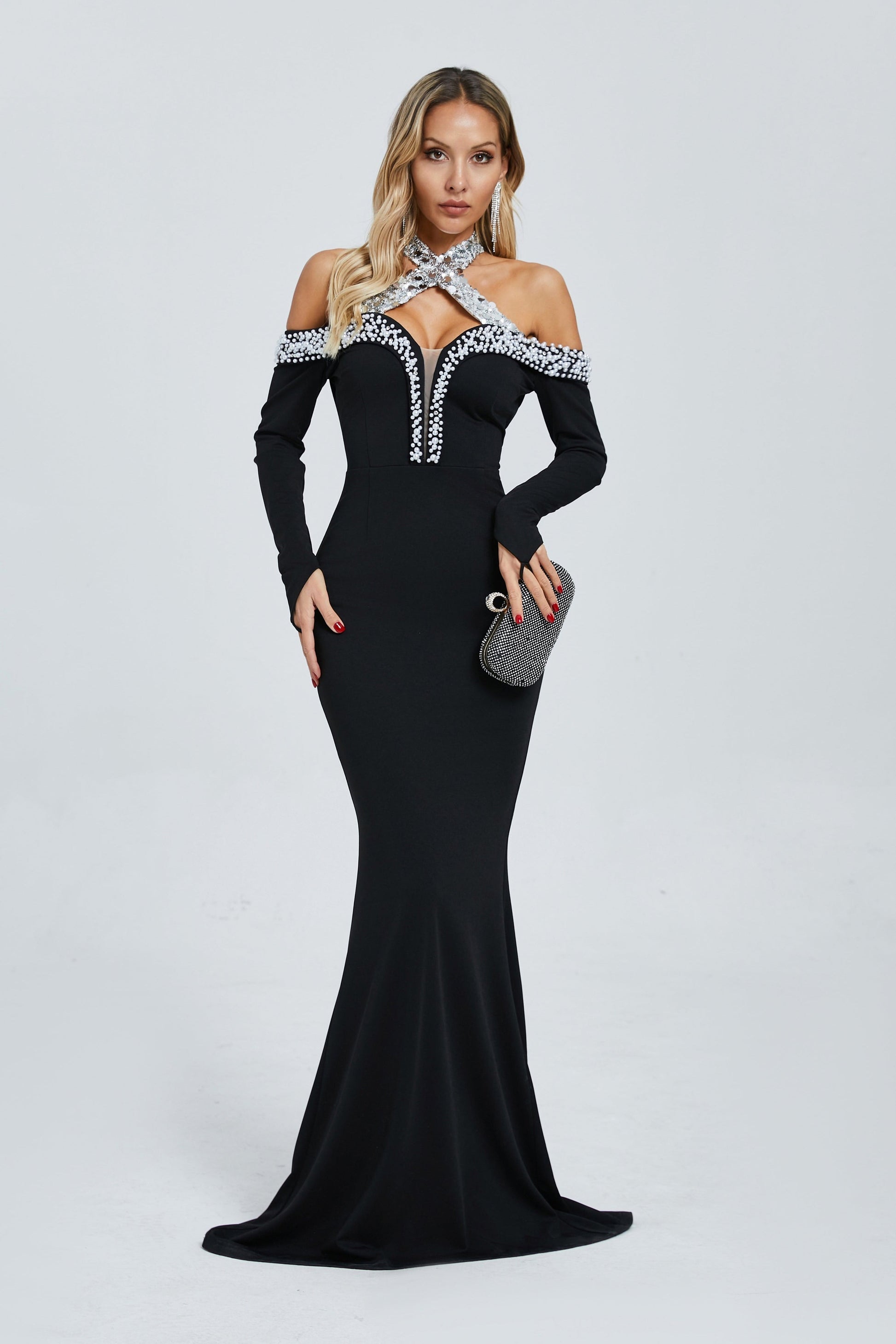 Monica Göksel İşlemeli Maxi Elbise