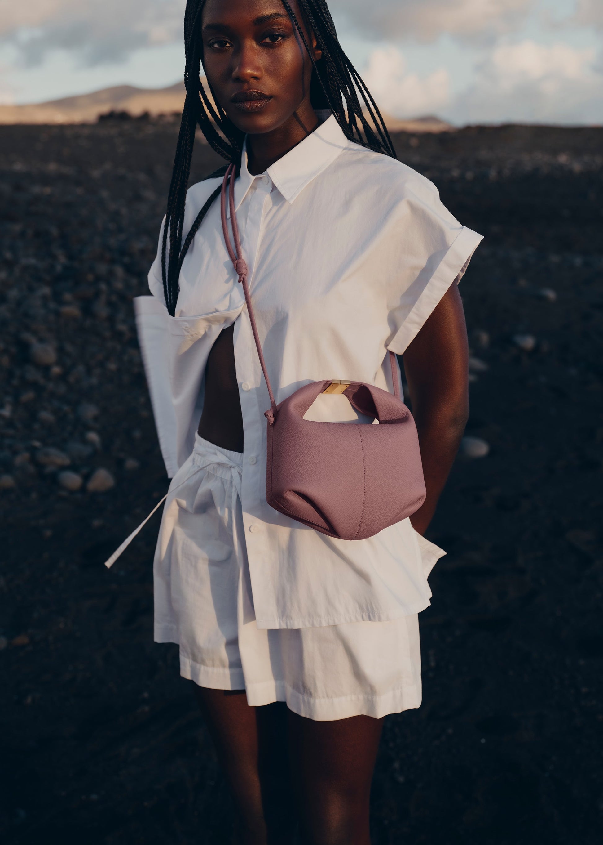 Rivelle Çapraz Çanta - Pudra pembesi